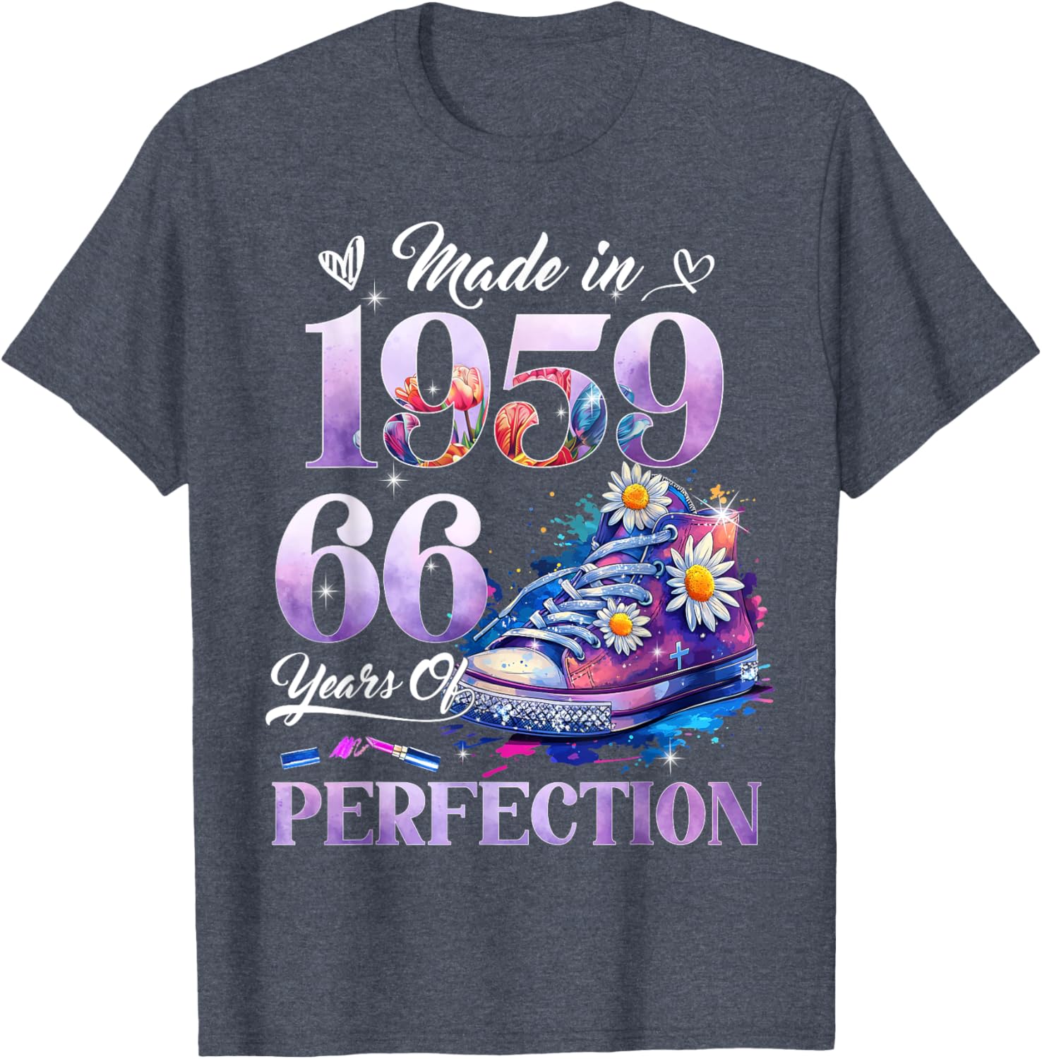 Floral 66th Birthday T-Shirt for Women Made in 1959 Unique Gift - 29