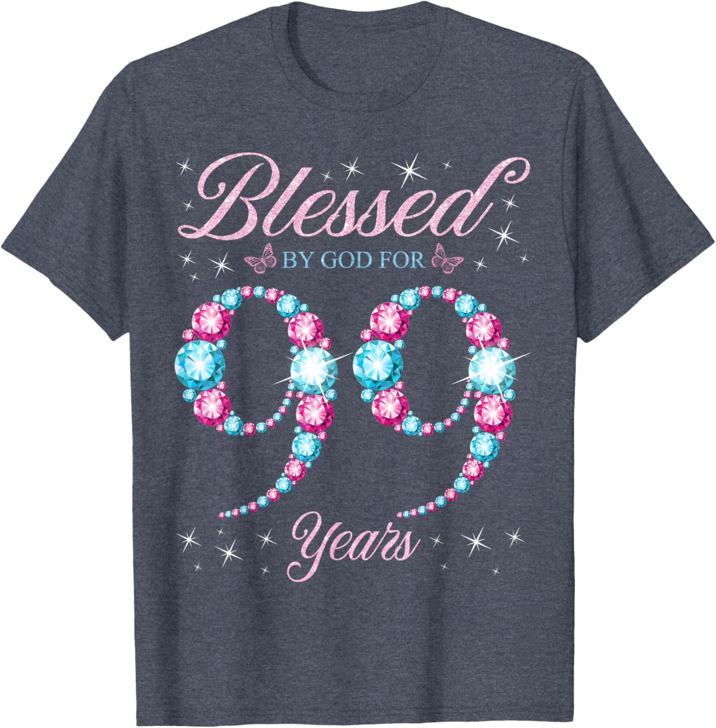 Blessed By God 99th Birthday Queen T-Shirt for Celebrating Her Legacy - 11