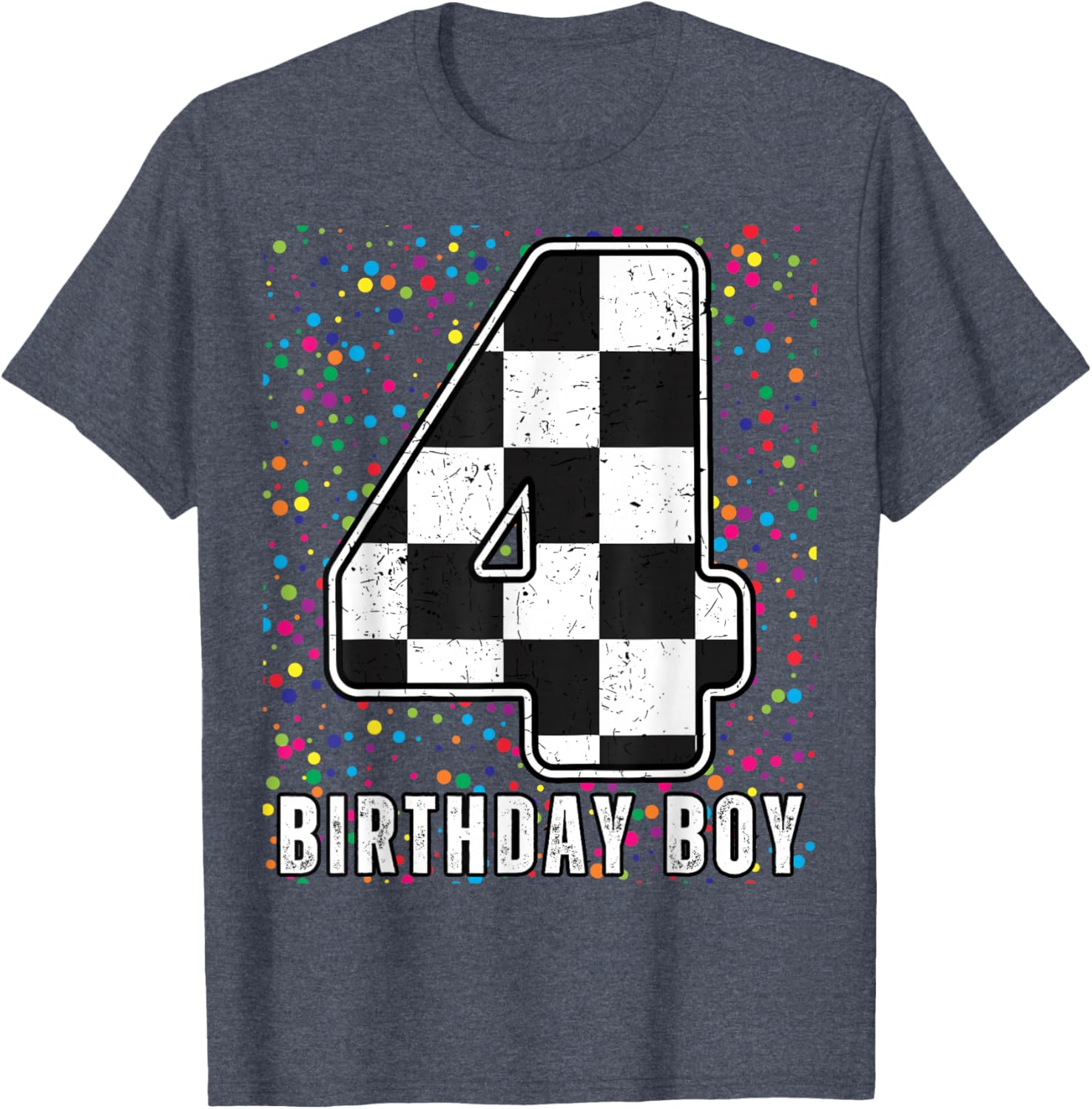It's My 4th Birthday Racing Car Shirt for Boys Fun Family T-Shirt - 3