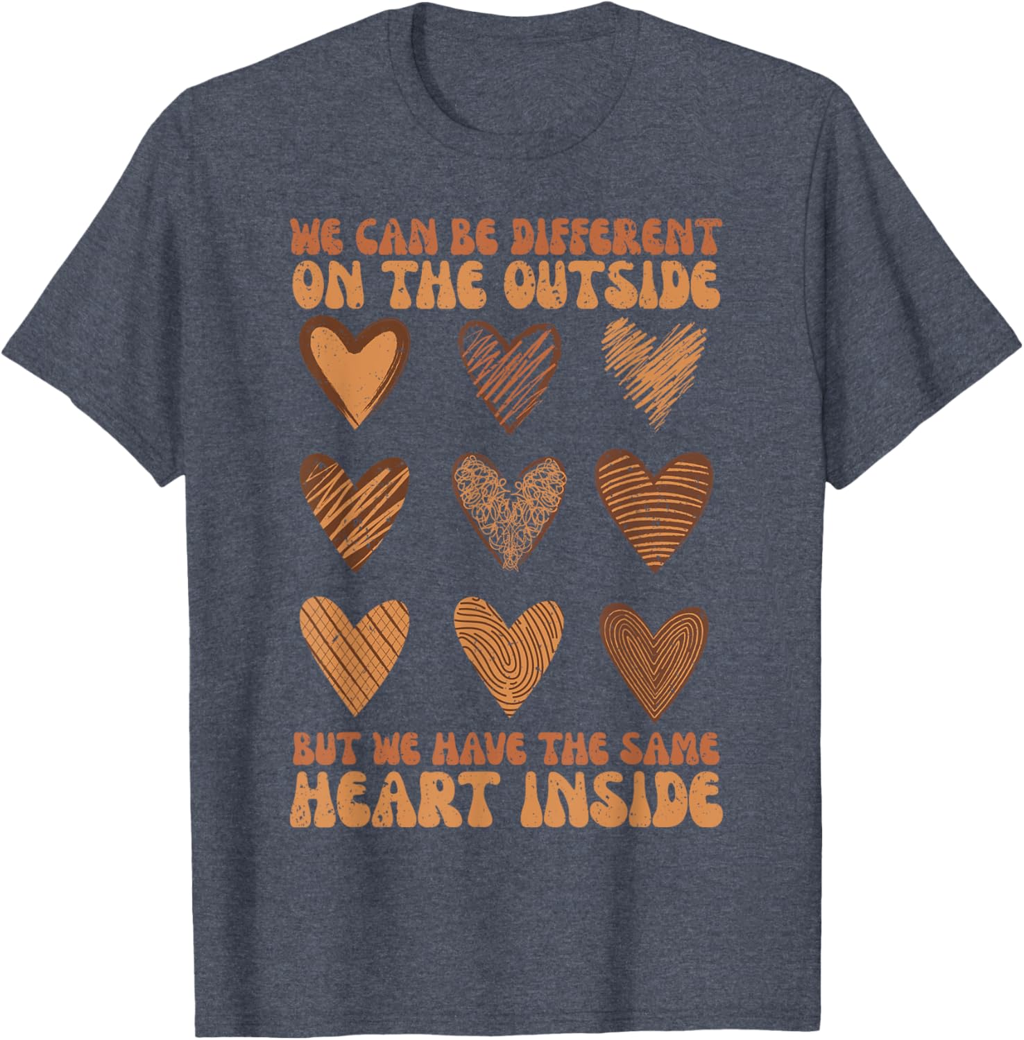 We Have Same Heart Inside Black History Month T-Shirt for All Ages - 2
