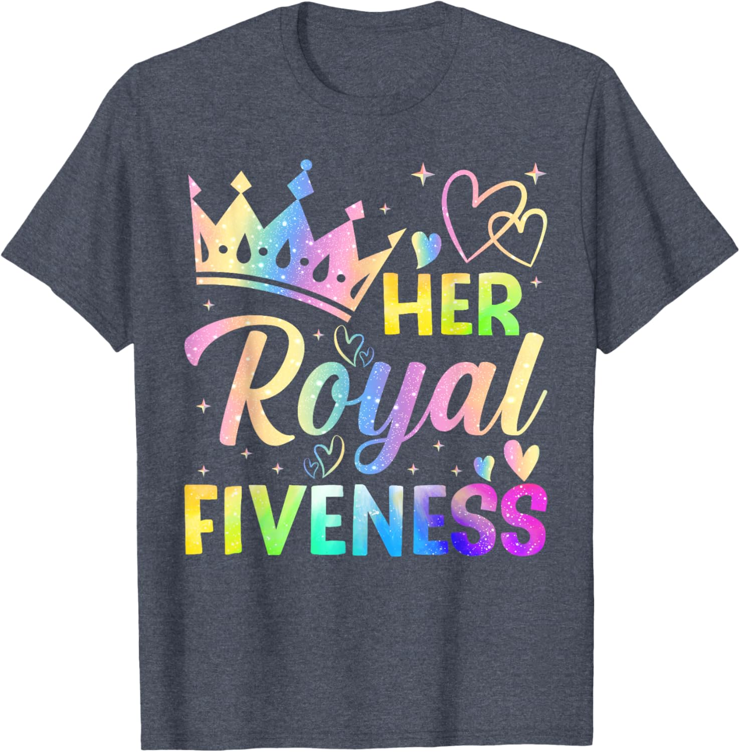Her Royal Fiveness 5th Birthday T-Shirt for Girls Fun Celebration Outfit - 7