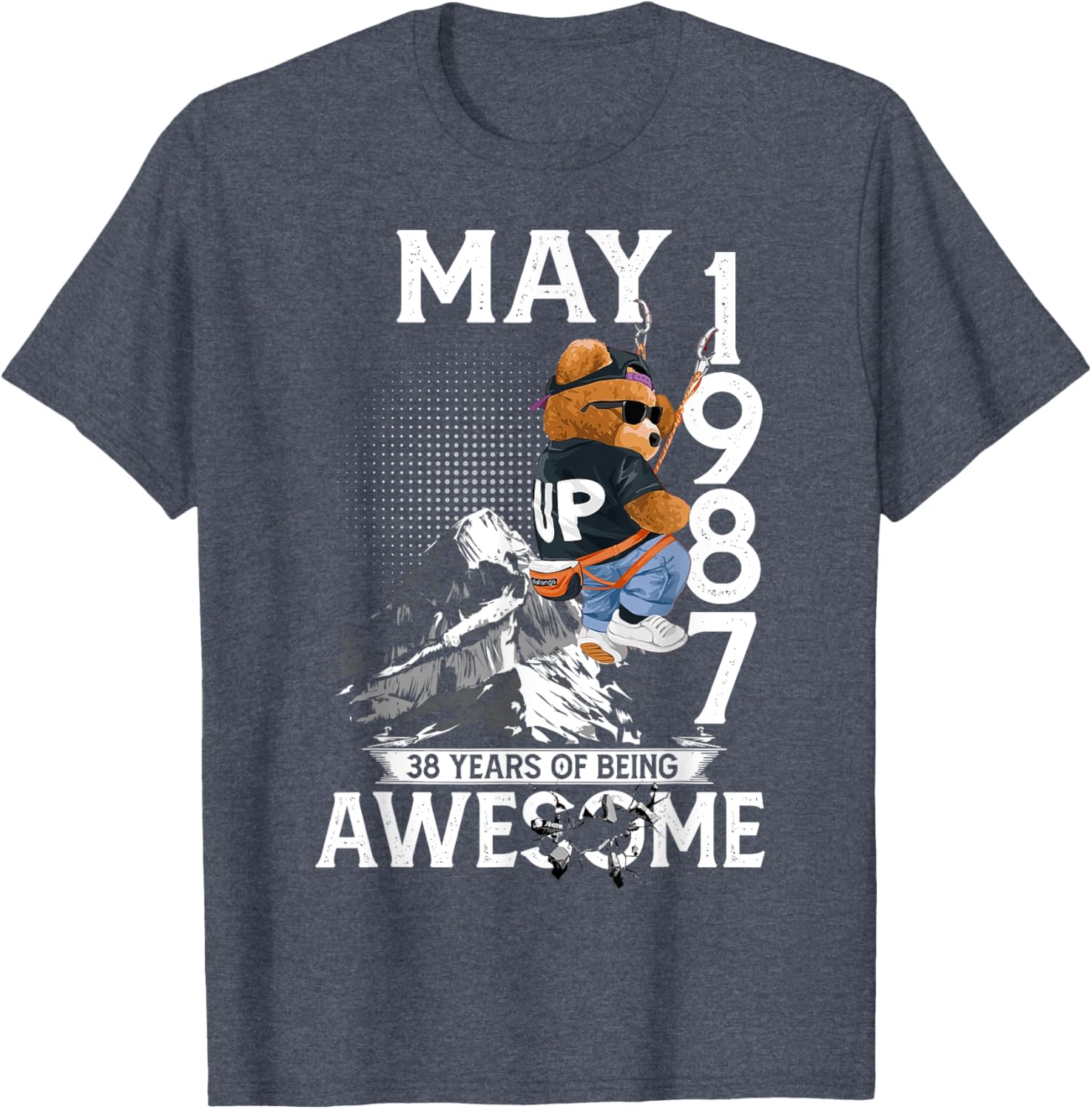 38th Birthday Bear Legends May 1987 T-Shirt for Men Casual Wear - 25