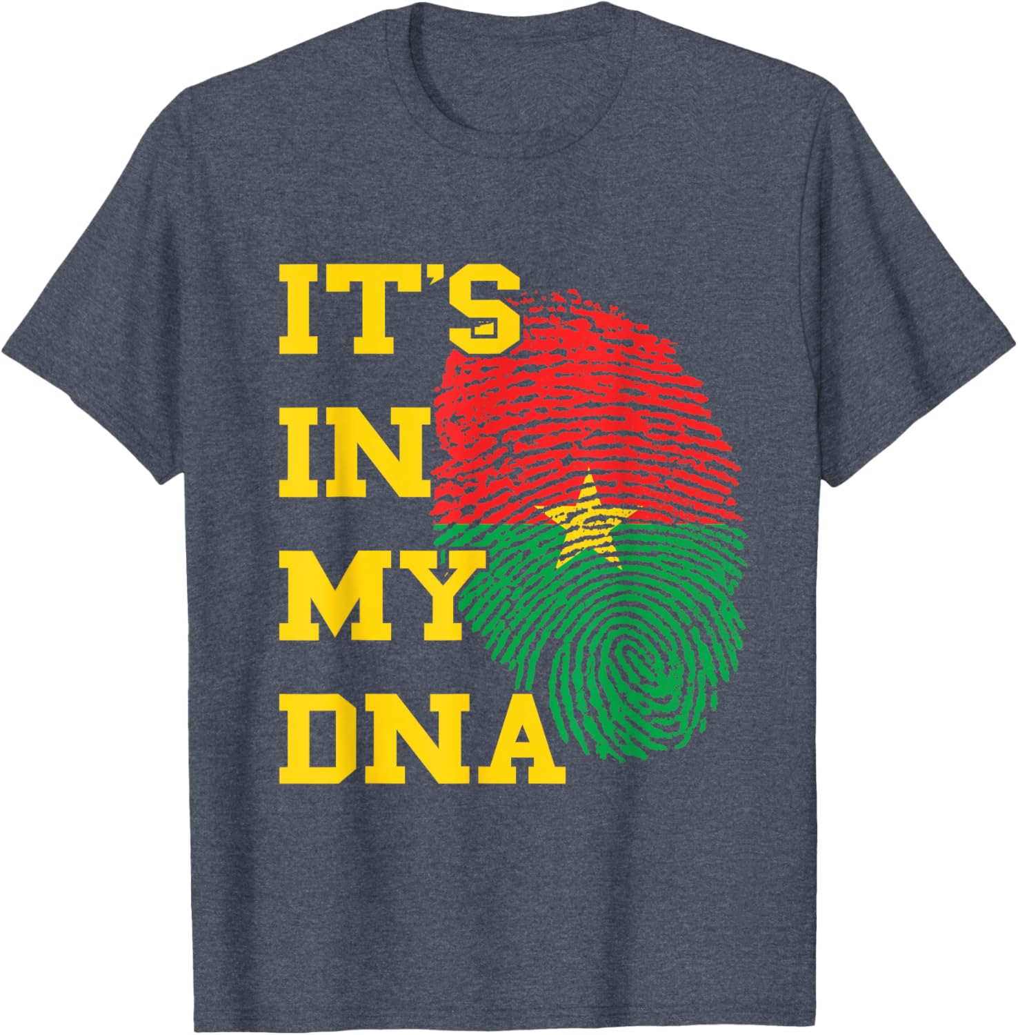 Burkina Faso It's In My DNA Flag Thumbmark T-Shirt for Proud Fans - 6