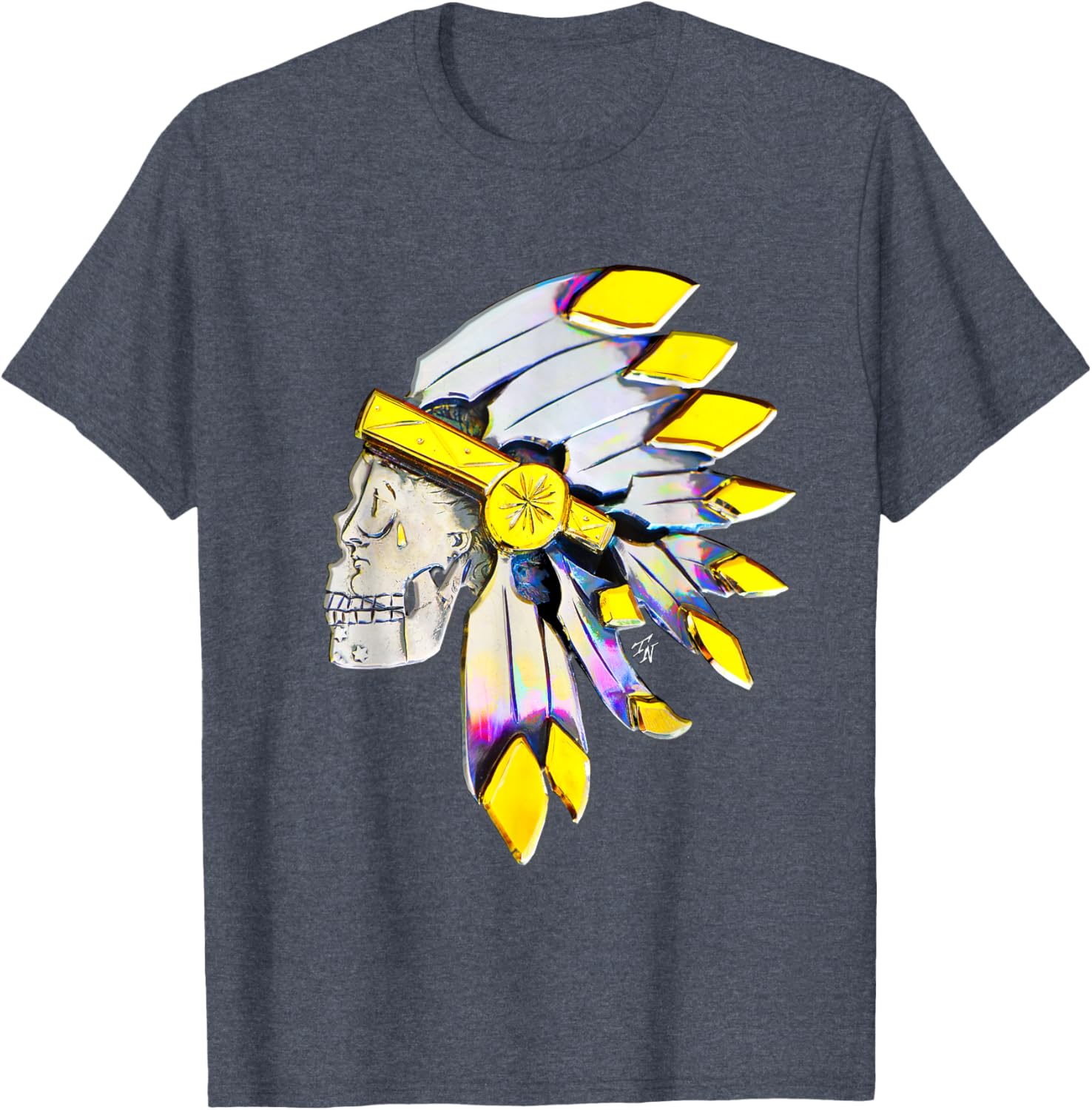 Bad Bronc Unisex Black Skull Graphic Crew Neck T-Shirt for Western Style - 2