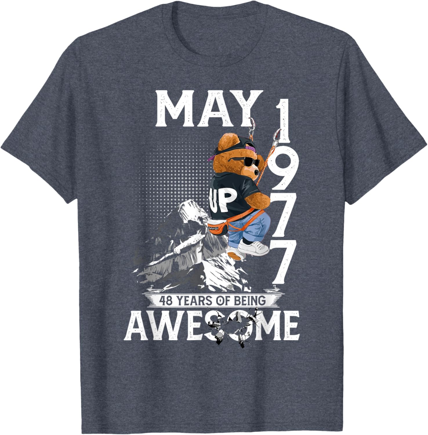 48th Birthday Bear Legends May 1977 T-Shirt for Men 48 Years Old - 9