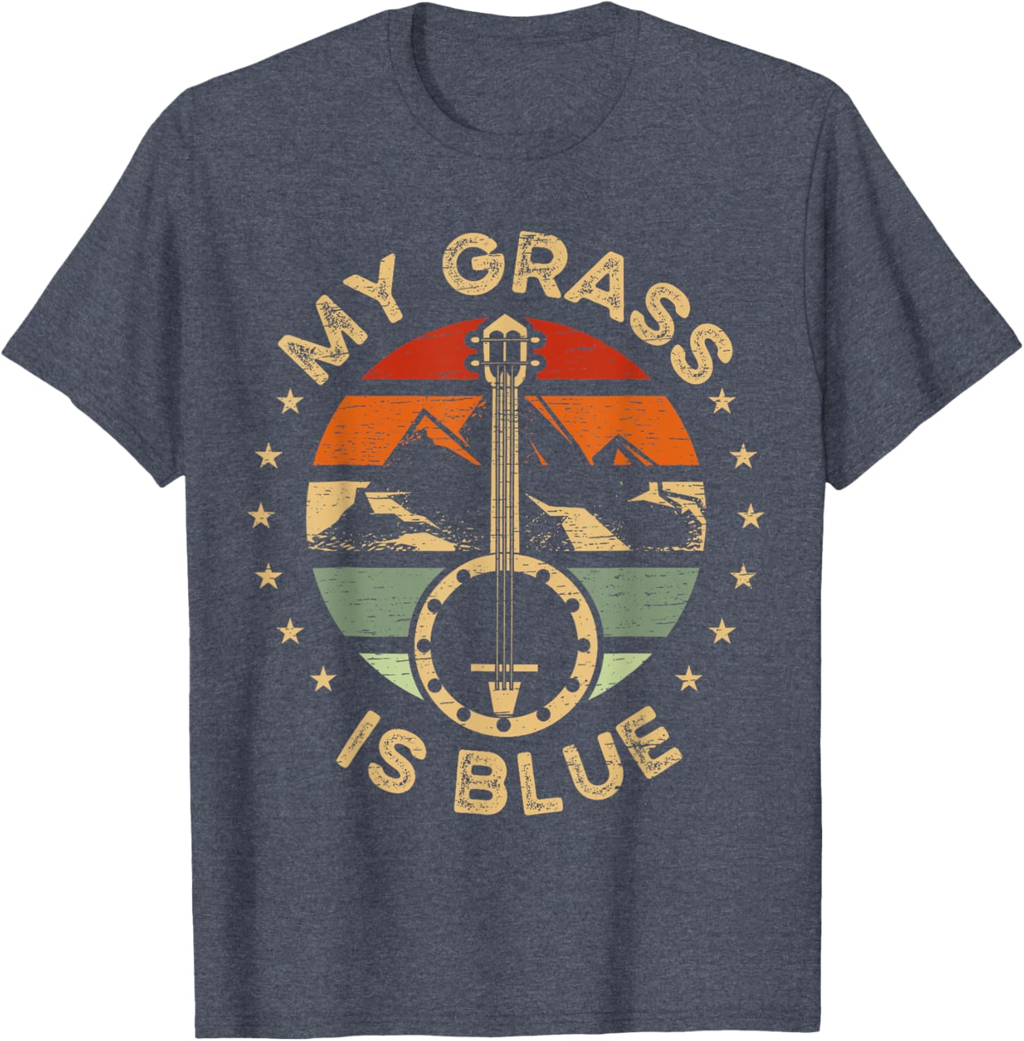 Blue Grass Banjo T-Shirt Perfect for Music Festival Lovers and Players - 14