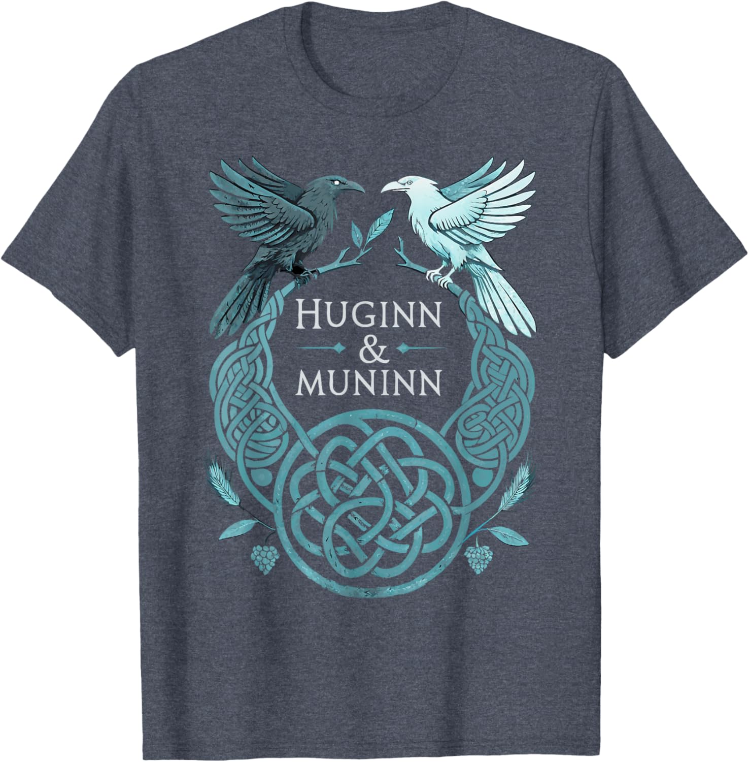 Celtic Viking Ravens T-Shirt with Huginn and Muninn Design - 8