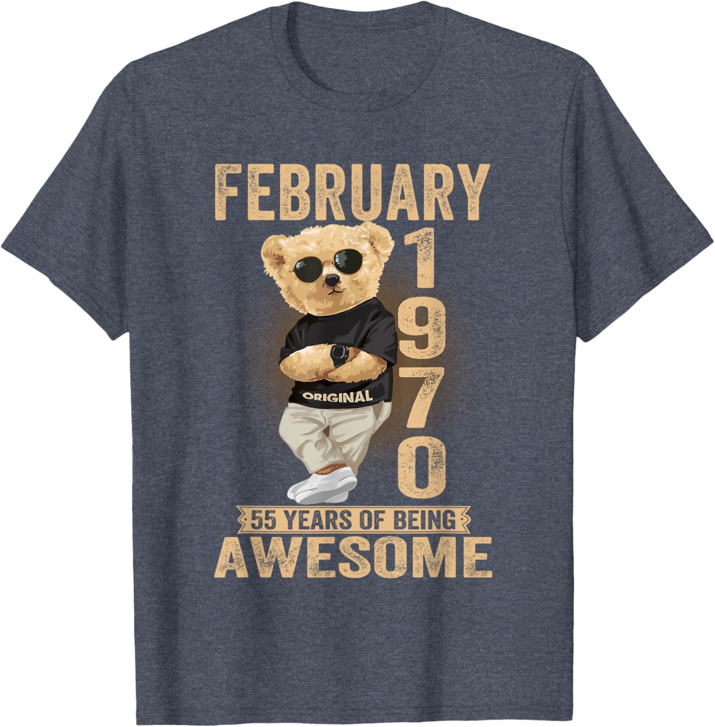 Awesome Teddy Bear T-Shirt for February 55th Birthday Celebrations - 19