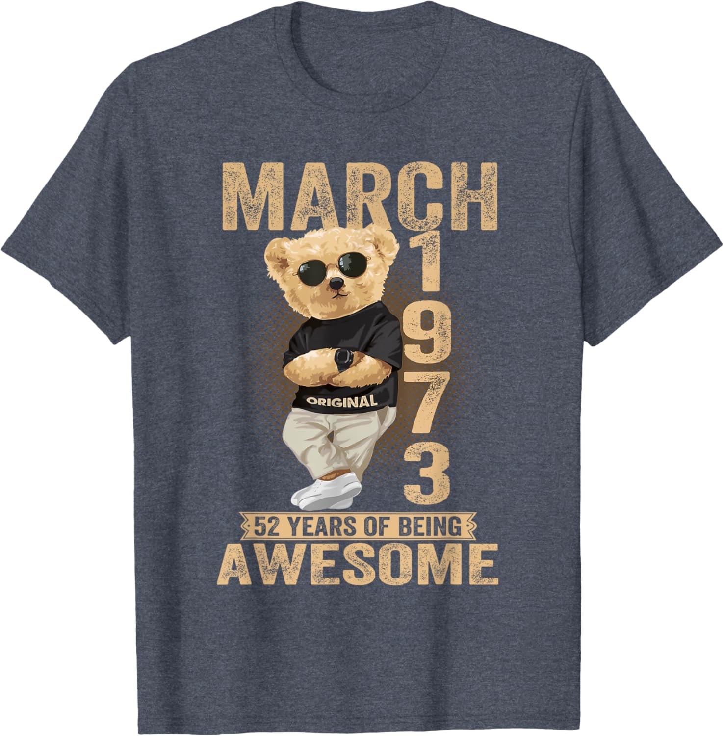 Awesome 1973 Teddy Bear T-Shirt for March 52nd Birthday Celebration - 5