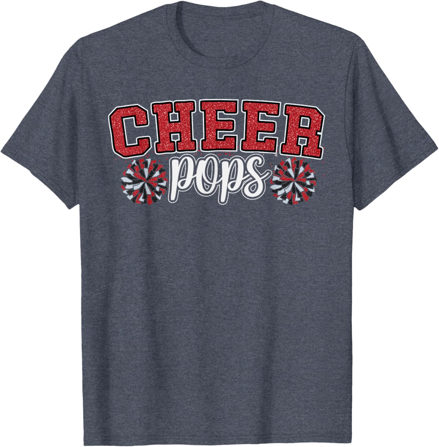 Cheer Grandpa My Favorite Cheerleader Calls Me Pops Red T-Shirt for Dads - 14