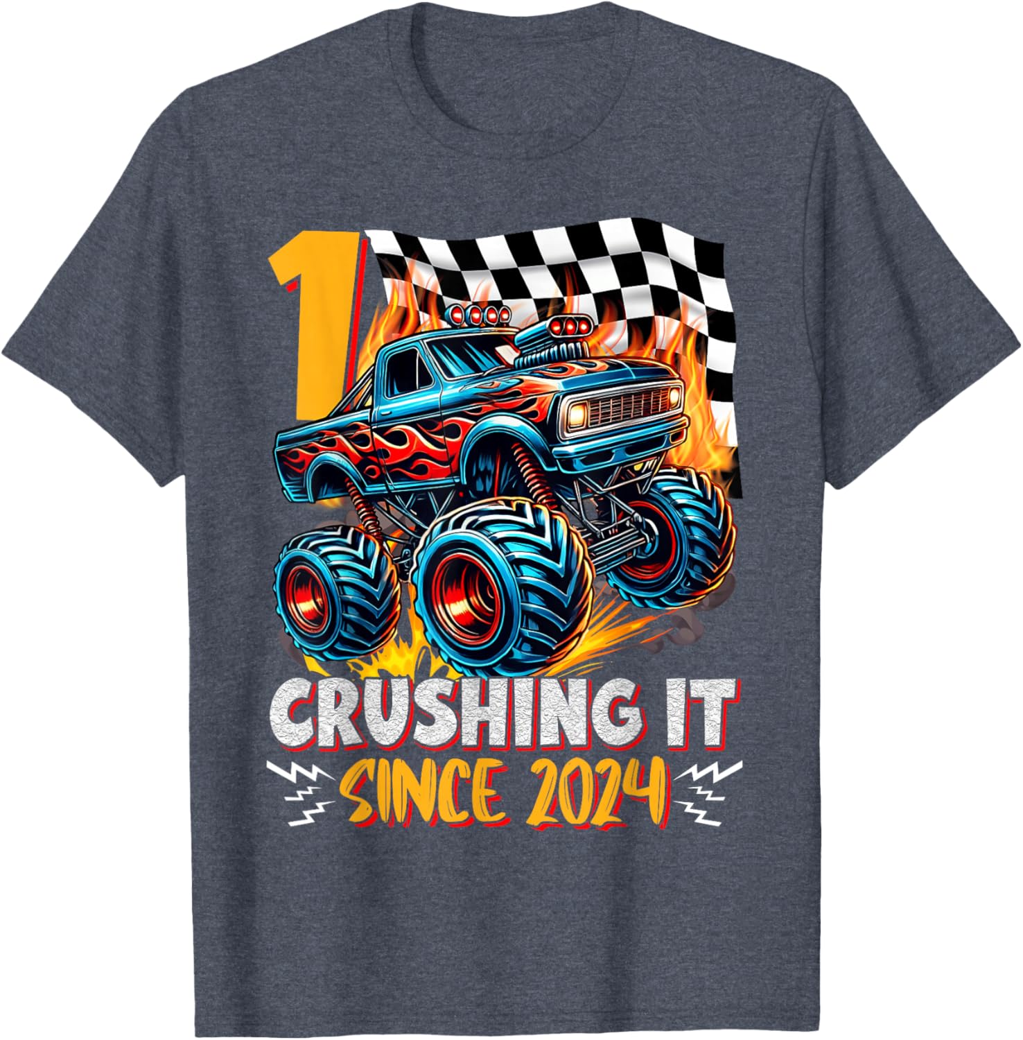 Birthday Monster Truck T-Shirt for 1 Year Old Boys - 1st Birthday Fun - 11