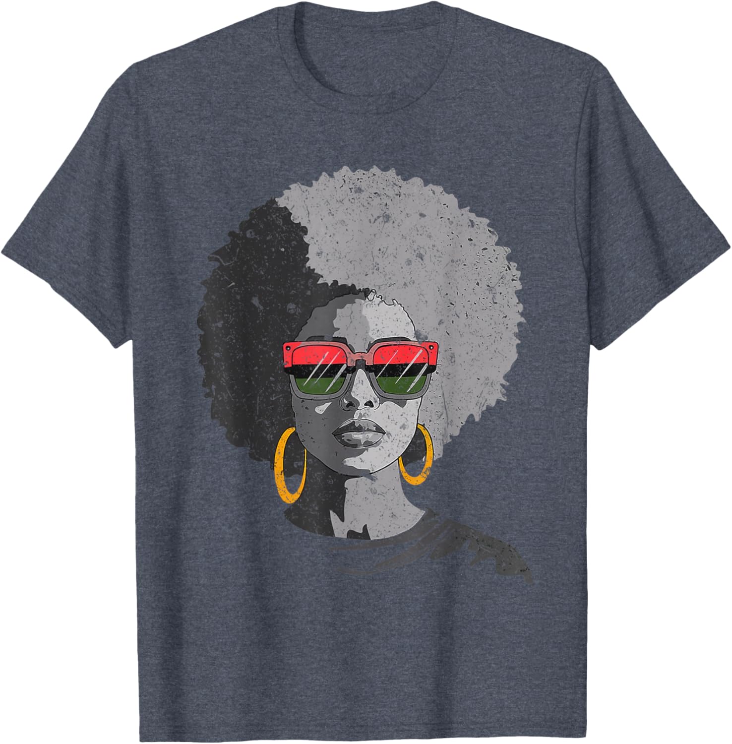 Black Queen Afro Melanin Juneteenth T-Shirt for Women - Stylish & Proud - 9