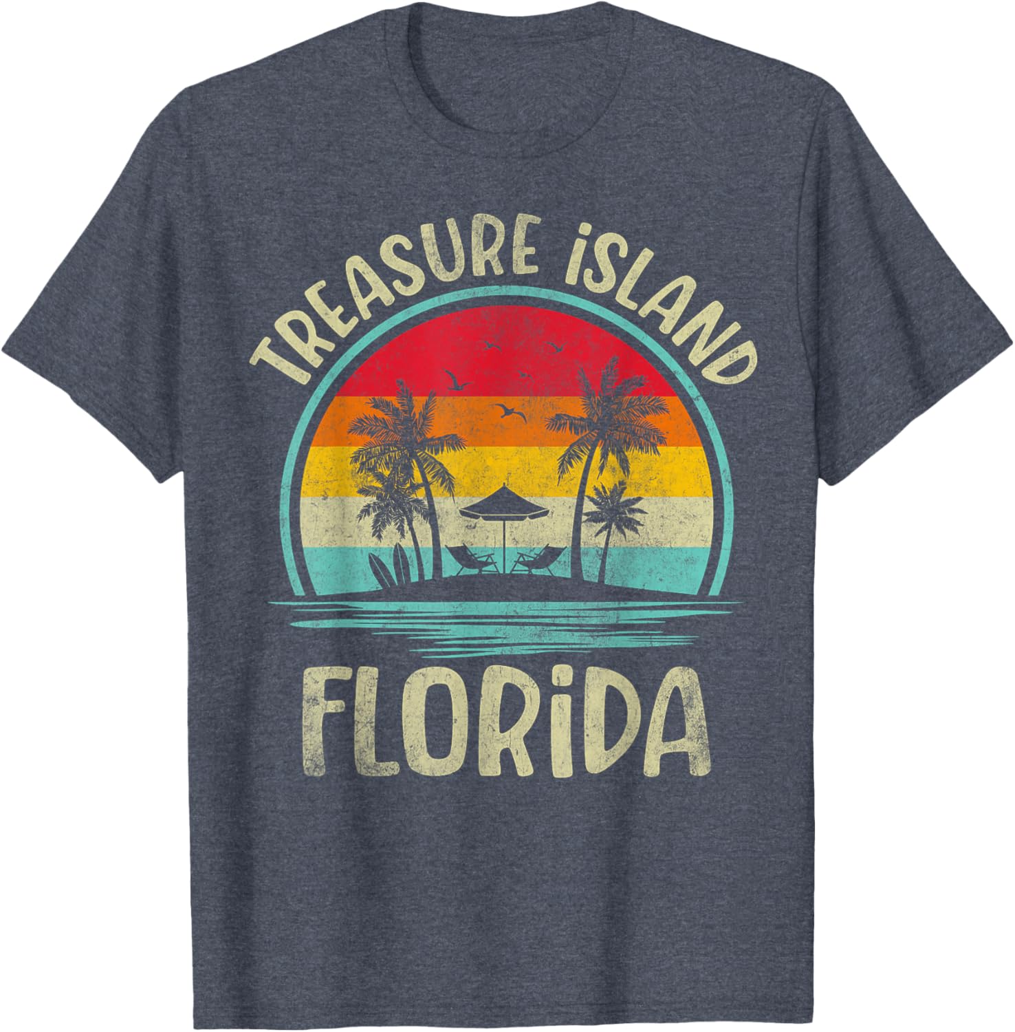 Treasure Island Florida Family Vacation Palm Tree T-Shirt for Summer Fun - 7