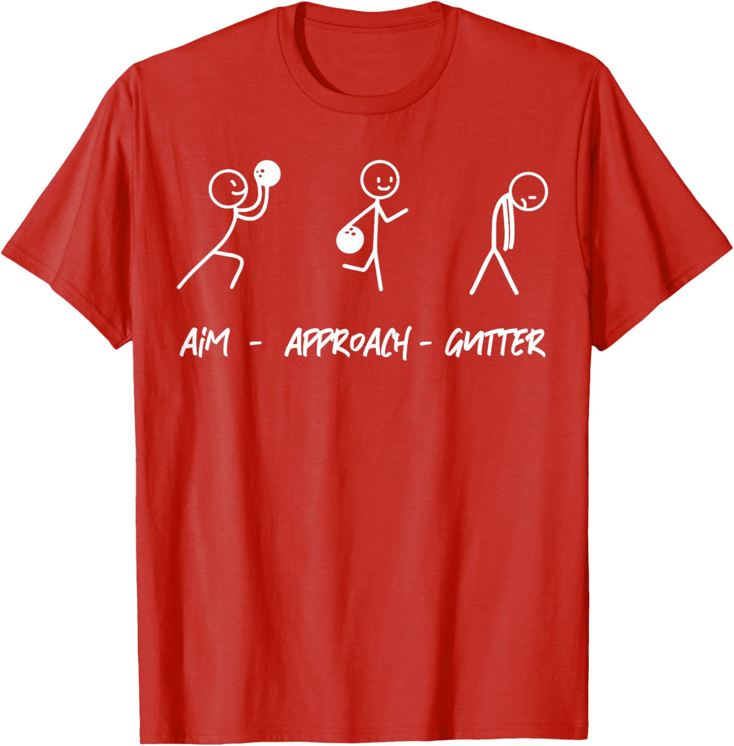 Aim Gutter Bowler T-Shirt for Bowling Lovers - Fun and Comfortable Wear - 14