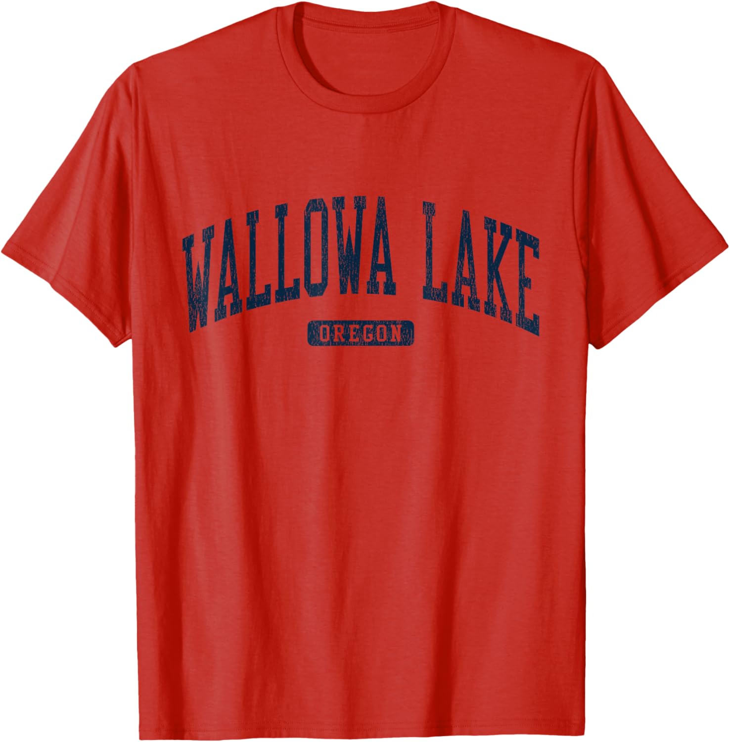 Wallowa Lake Oregon College Style Blue T-Shirt for Casual Wear - 16