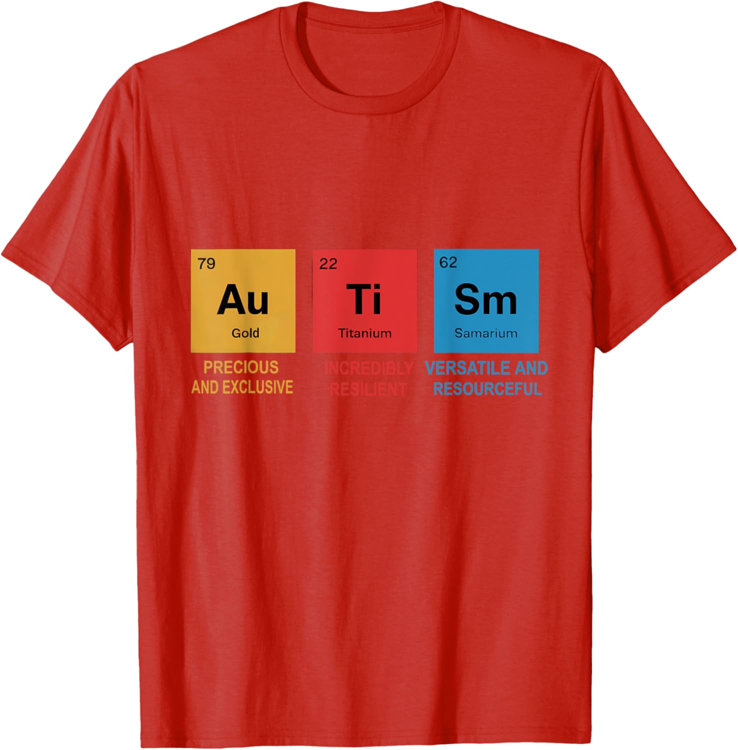 Autism Awareness T-Shirt with Chemistry Periodic Table for Men, Women, Kids - 12