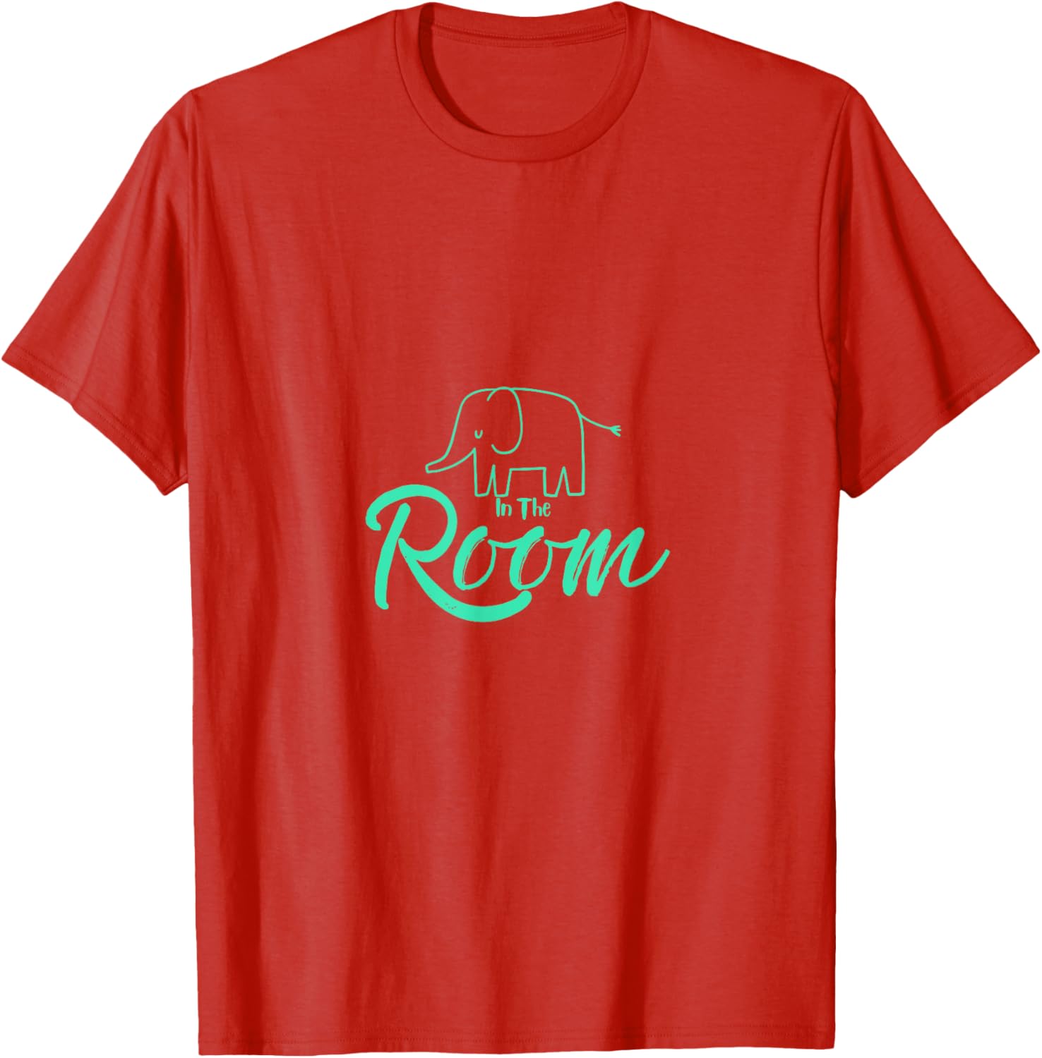 Unisex Elephant in the Room Tee Black Cotton Blend Short Sleeve T-Shirt - 13