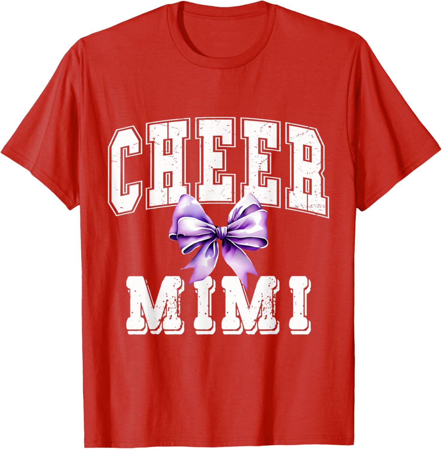 Cheer MIMI Coquette Purple Bow Cheerleader T-Shirt for Stylish Fans - 21