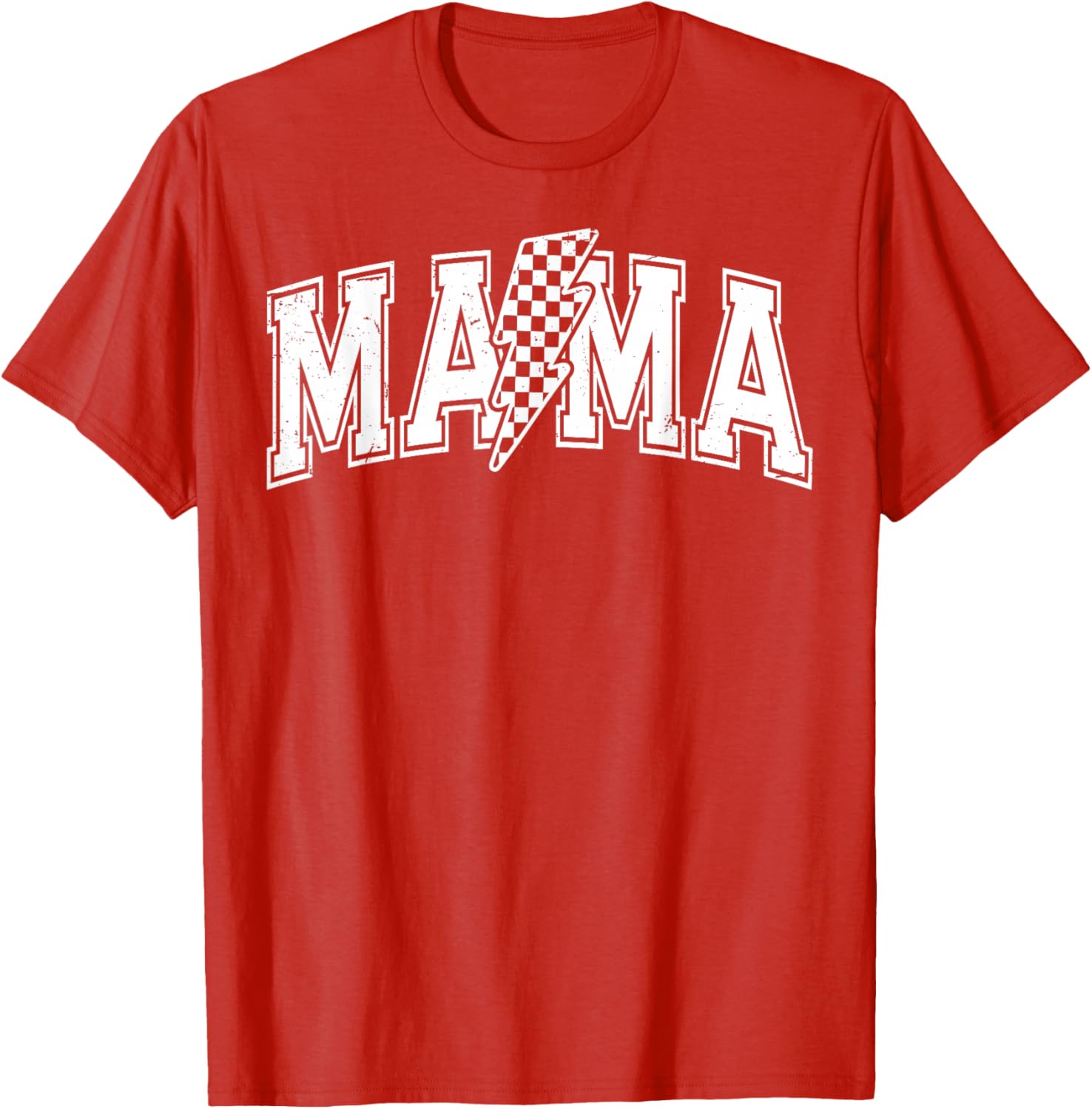 Checkered Mama Black and White T-Shirt for Mother's Day Gift - 14