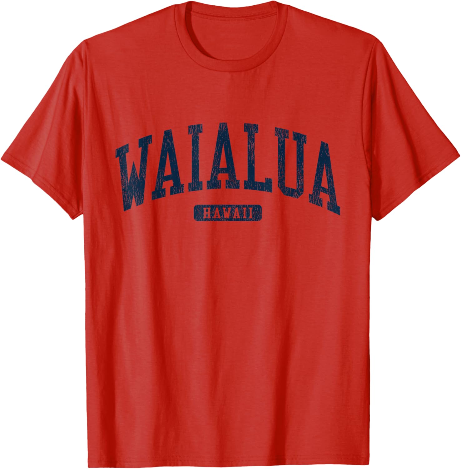 Waialua Hawaii College Style Blue T-Shirt for Casual Wear and Comfort - 7