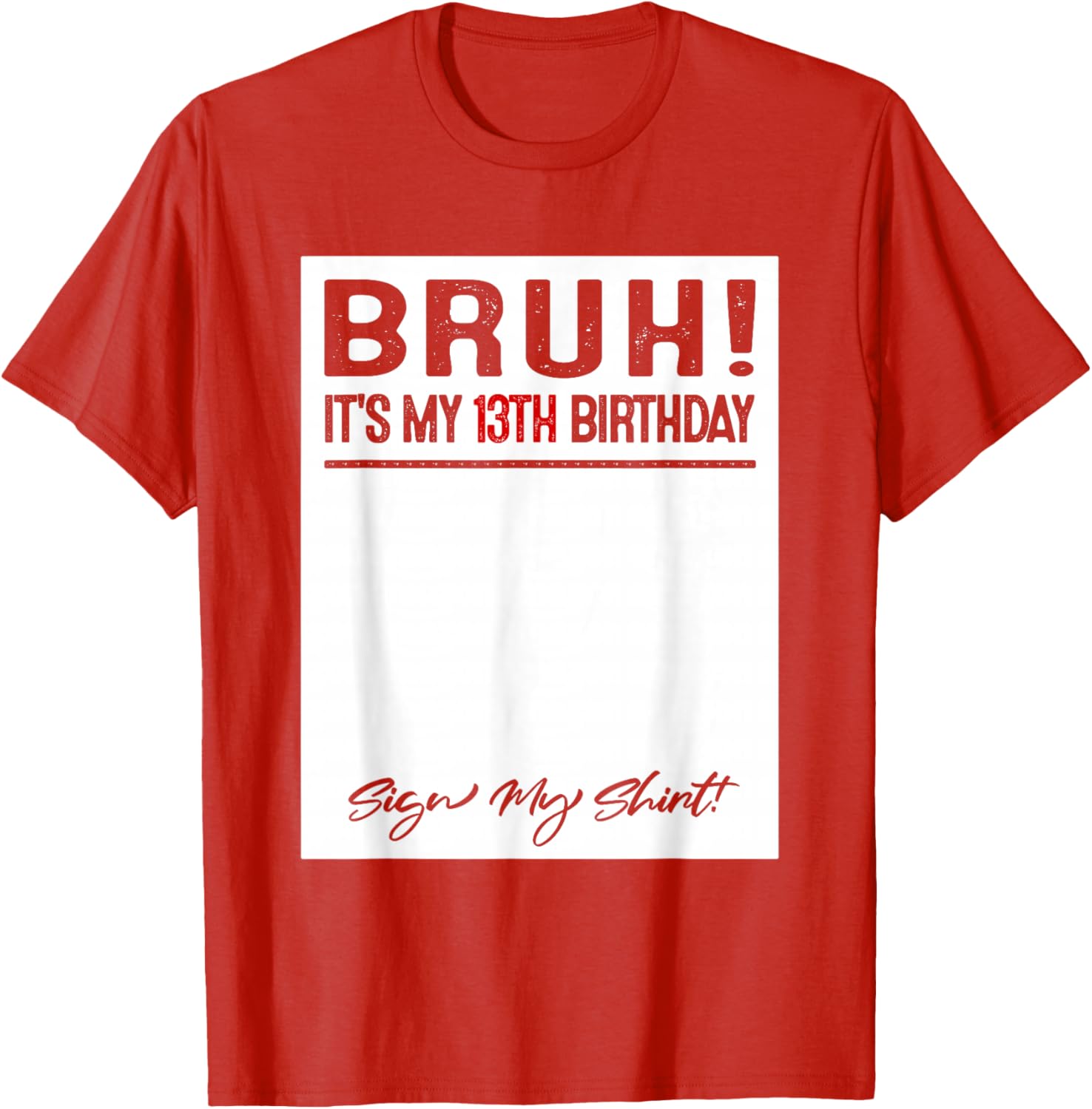 Cool 13 Year Old Birthday Sign T-Shirt for Boys and Girls Celebration - 17