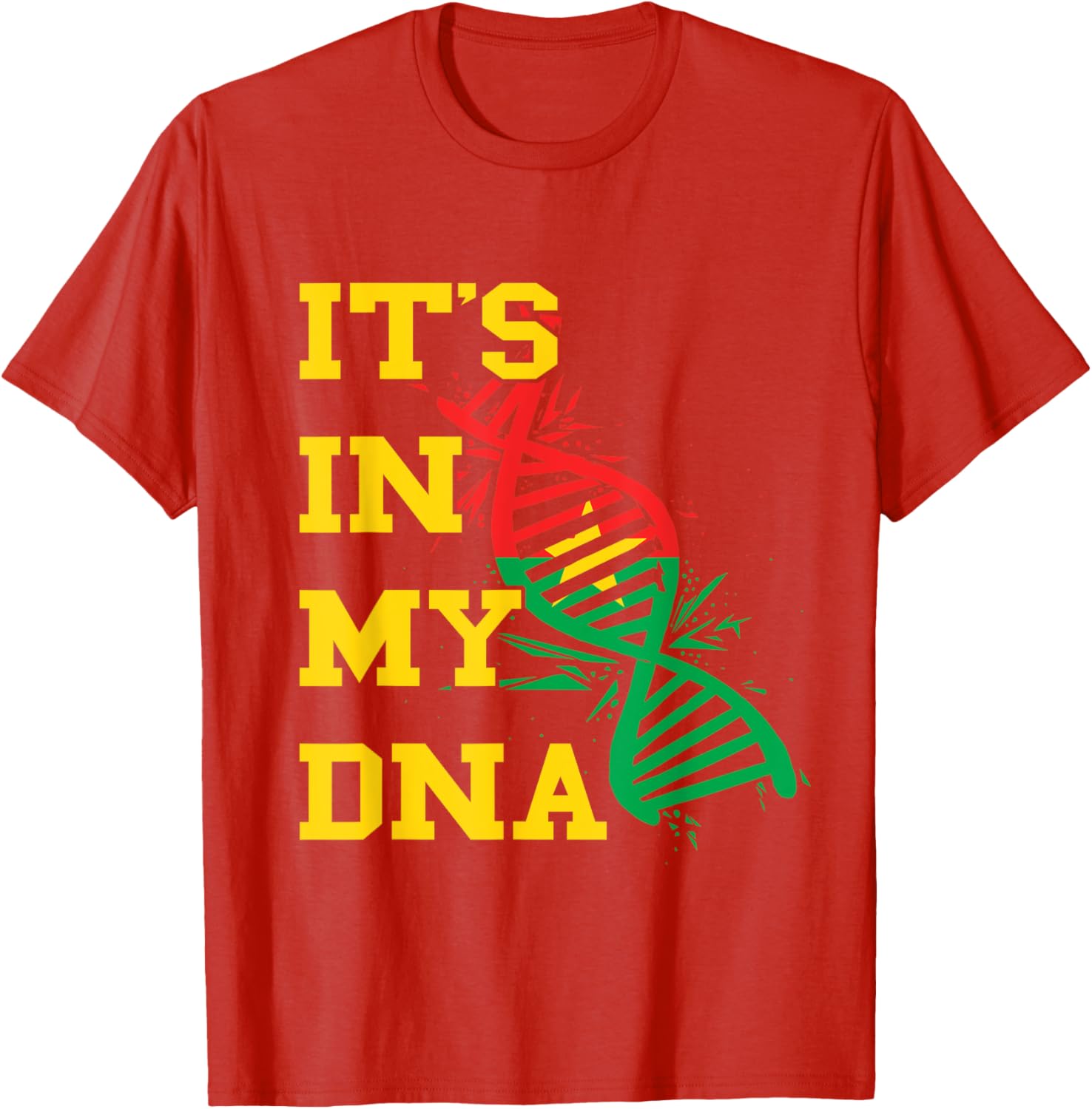 Burkina Faso Flag DNA Pride T-Shirt for Proud Burkina Fasoans - 2