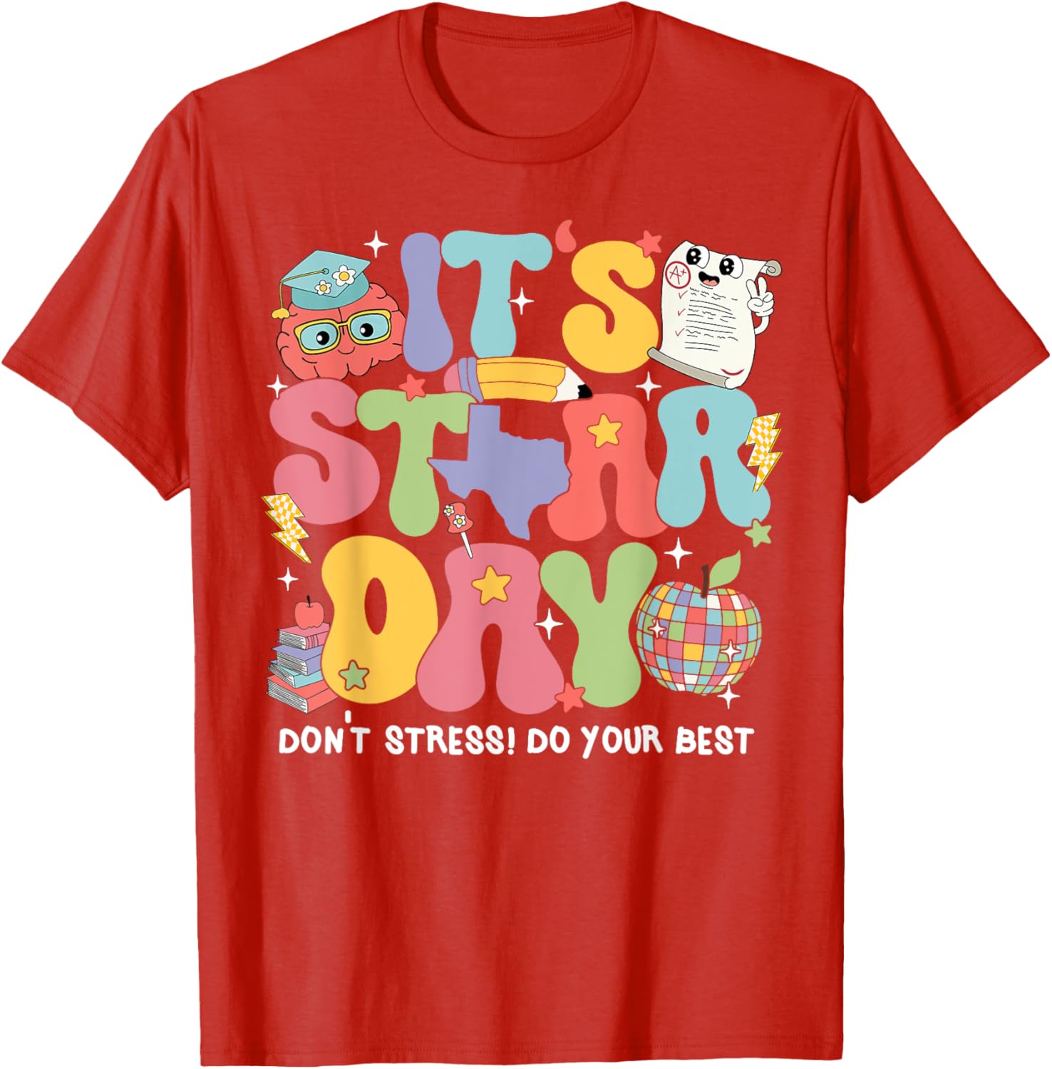 Test Day Groovy STaAR Day Don't Stress T-Shirt for Students - 5