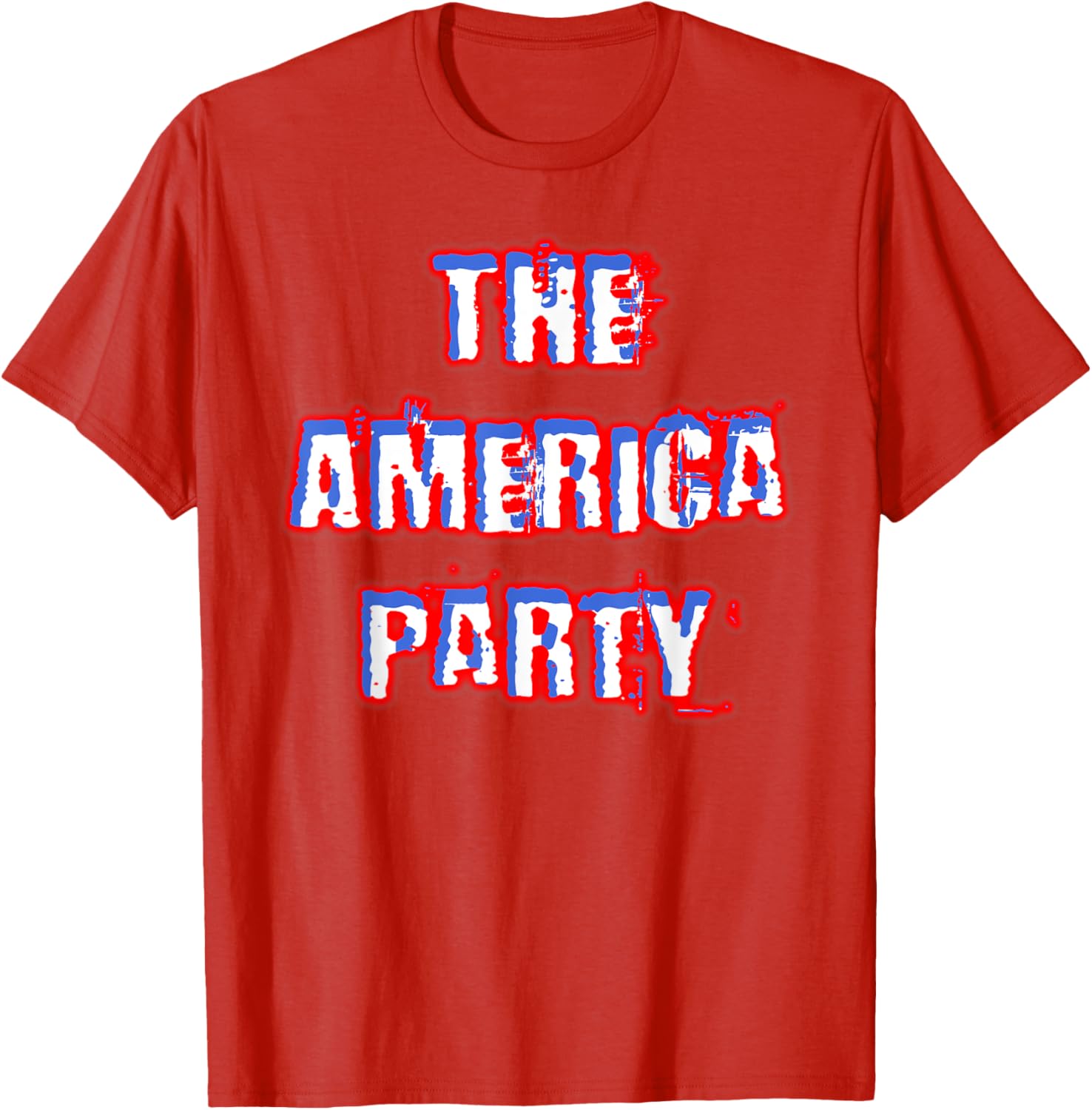 America Party Red White and Blue T-Shirt for Fun and Festive Wear - 5