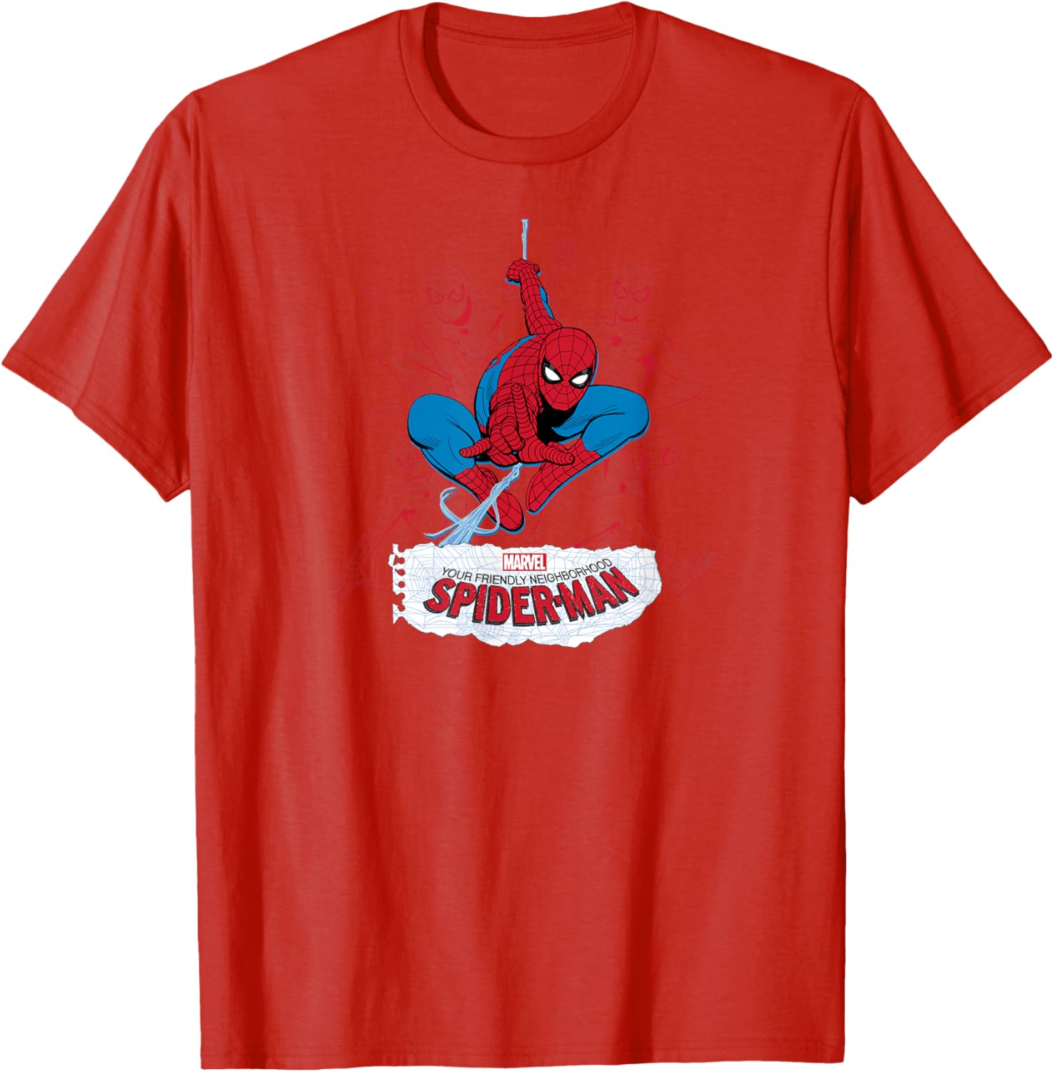 Your Friendly Neighborhood Spider-Man Line Cluster Graphic T-Shirt - 9