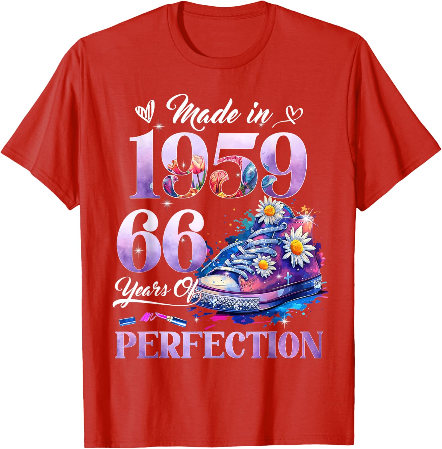 Floral 66th Birthday T-Shirt for Women Made in 1959 Unique Gift - 21