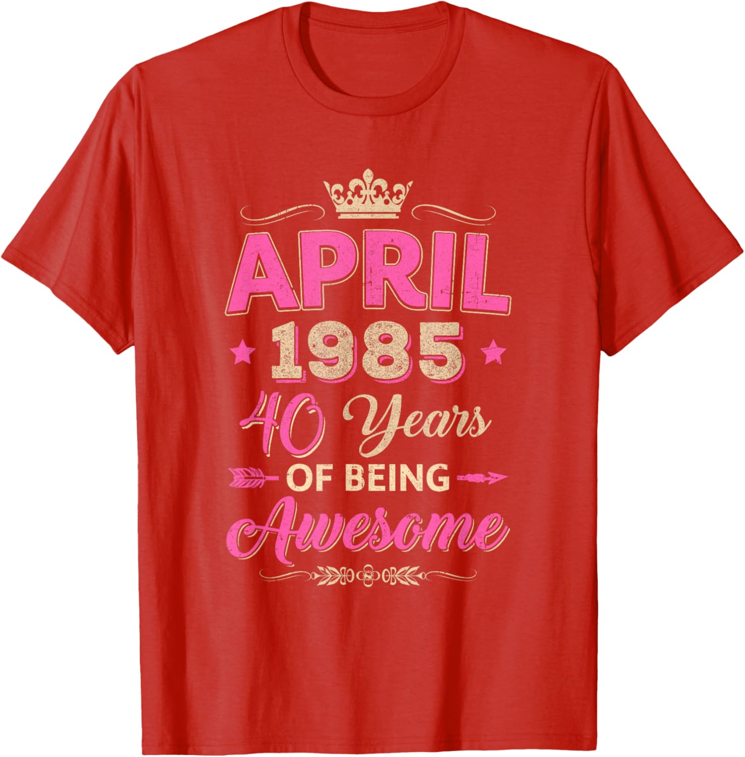 April 1985 40th Birthday T-Shirt Retro Awesome Apparel for Celebrations - 1