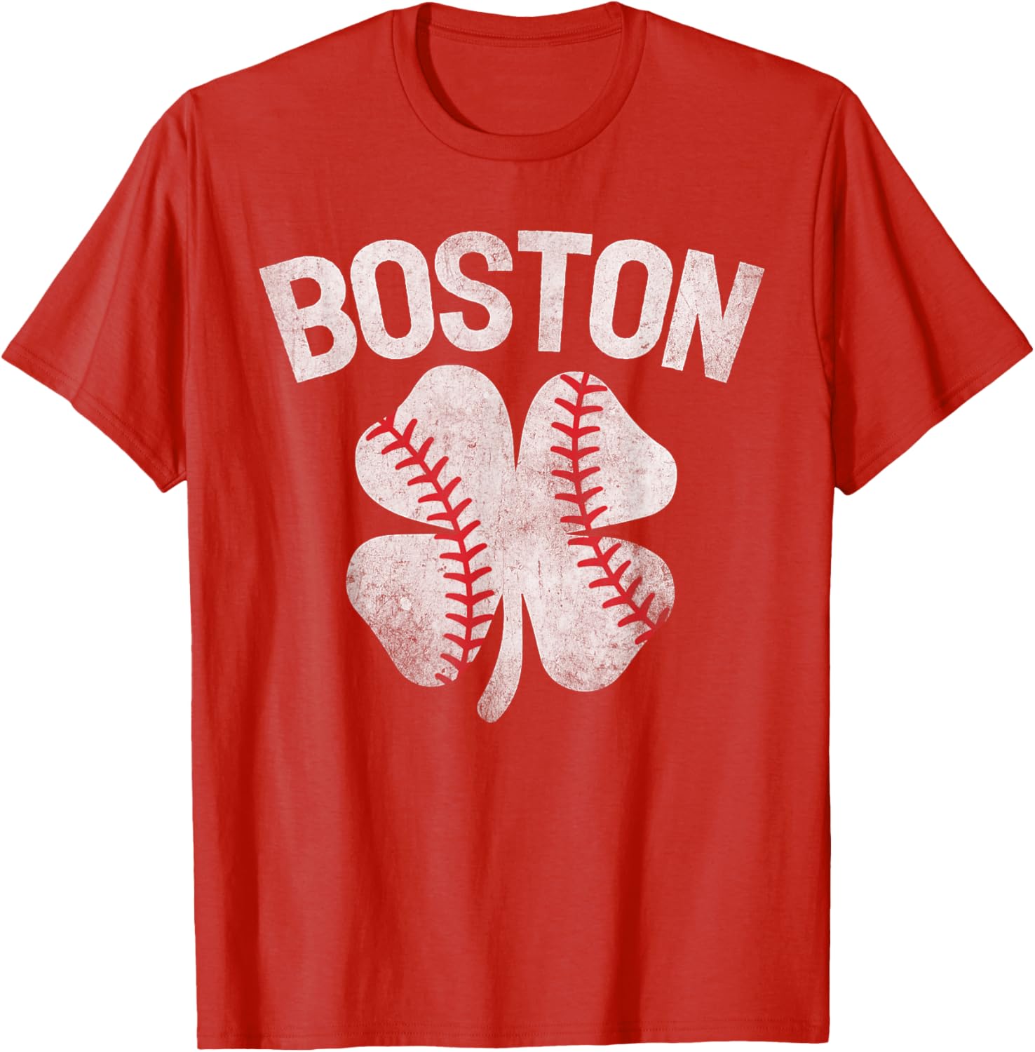 Boston St Patrick's Day Shamrock Clover Baseball T-Shirt for Celebrations - 10