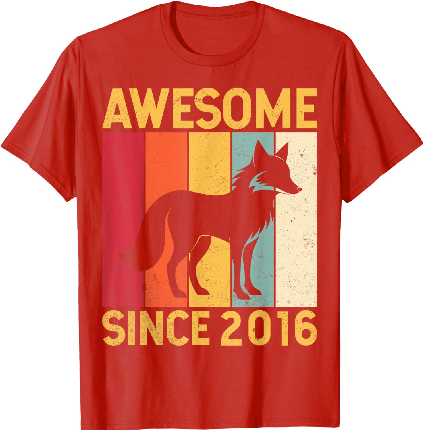 Awesome Fox Lover Retro 9th Birthday T-Shirt Since 2016 for Kids - 13