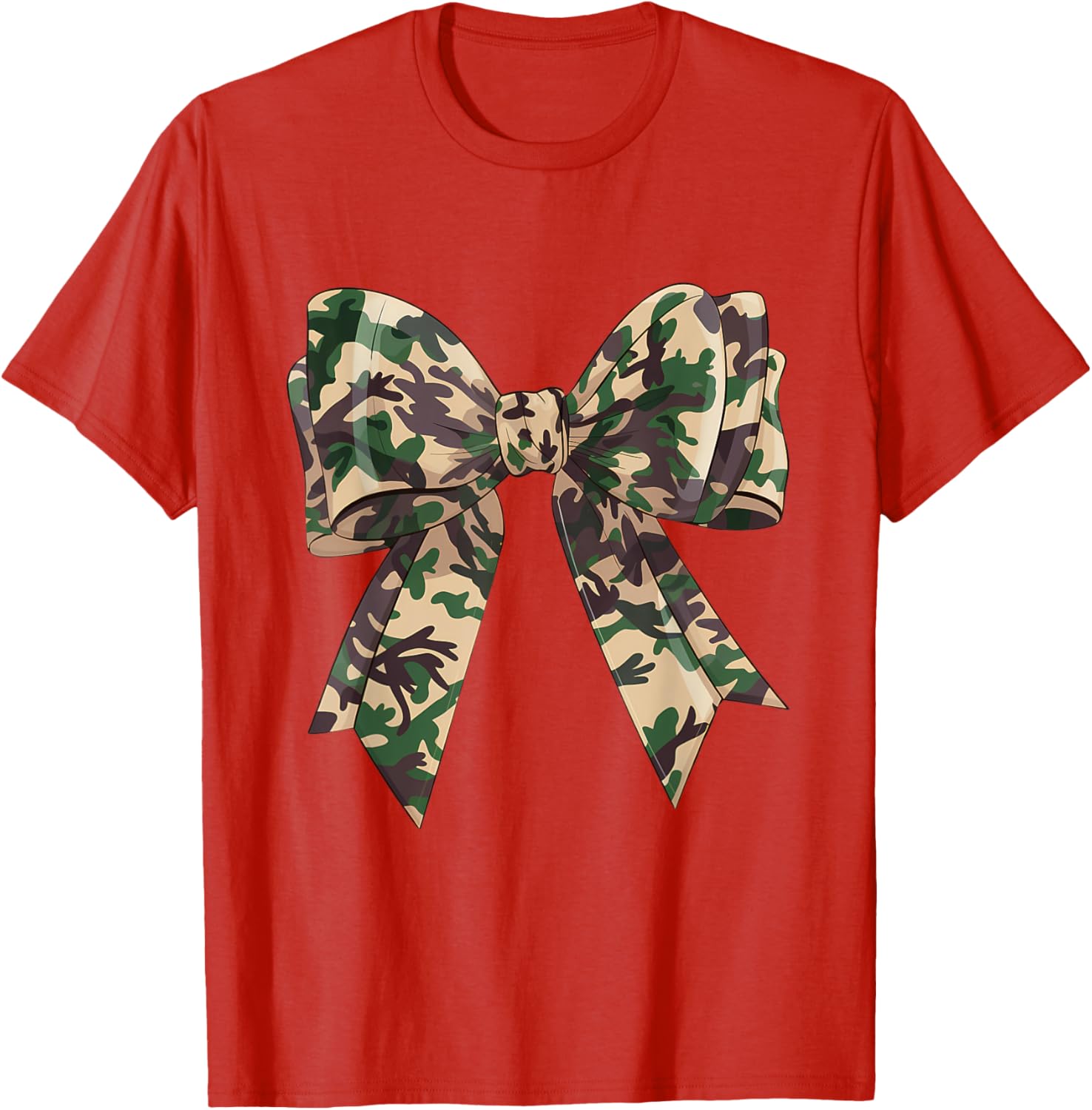 Chic Camouflage Bow Coquette T-Shirt for Hunting Women and Girls - 6