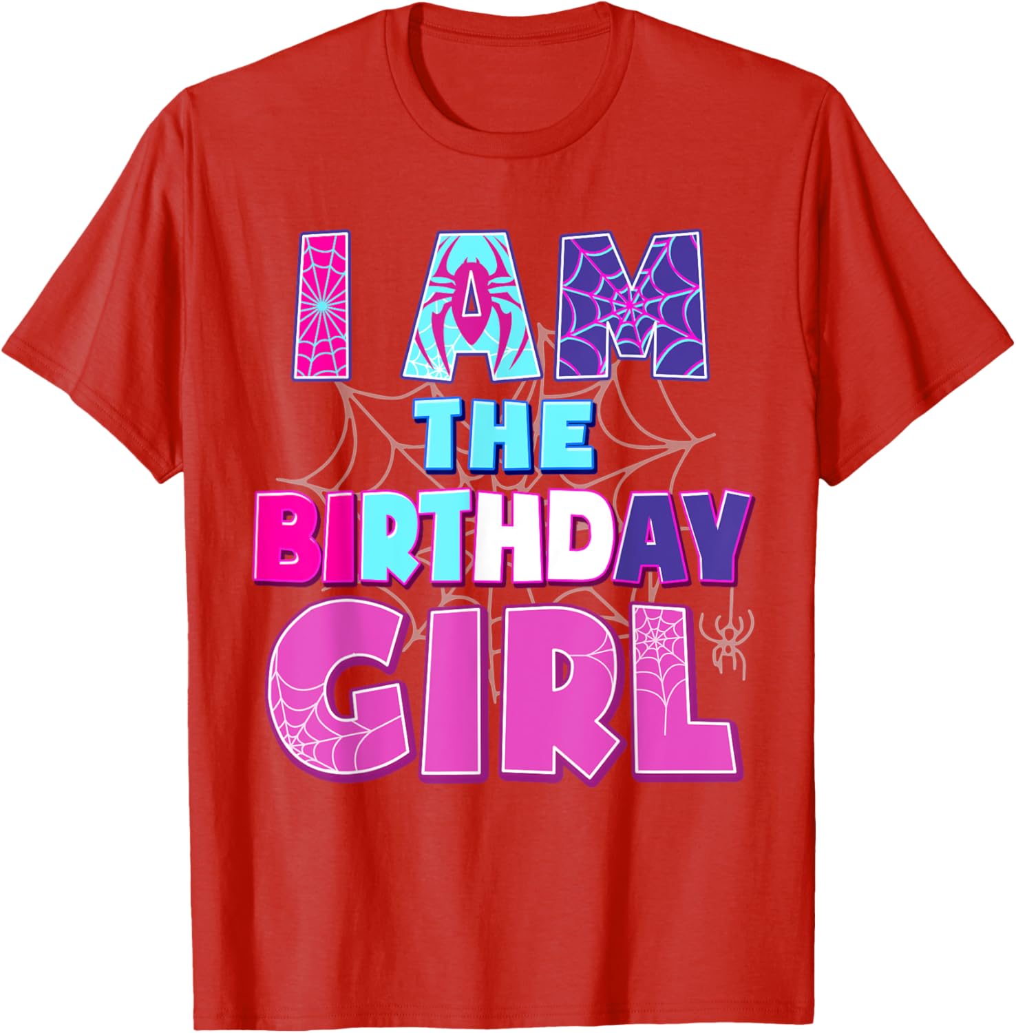 Funny Birthday Girl Spider T-Shirt for Birthday Party Fun - 20