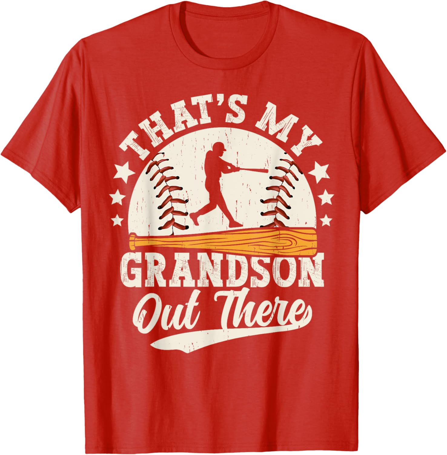 Baseball Grandma Grandpa That's My Grandson Out There T-Shirt - 14