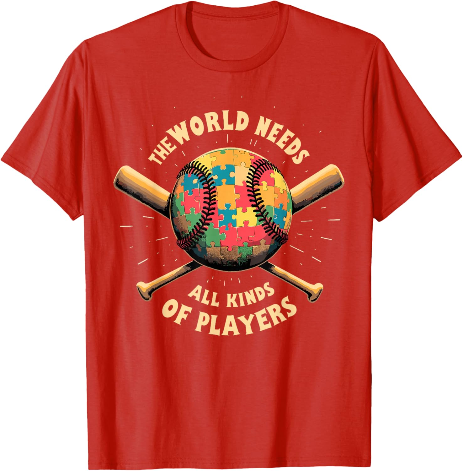 Autism Awareness Support T-Shirt for Baseball Players and Fans - 8