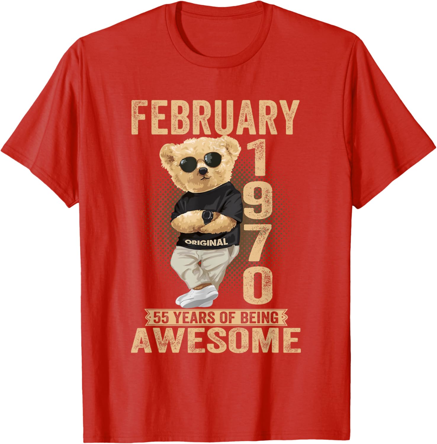 Awesome Teddy Bear T-Shirt for February 55th Birthday Celebrations - 9