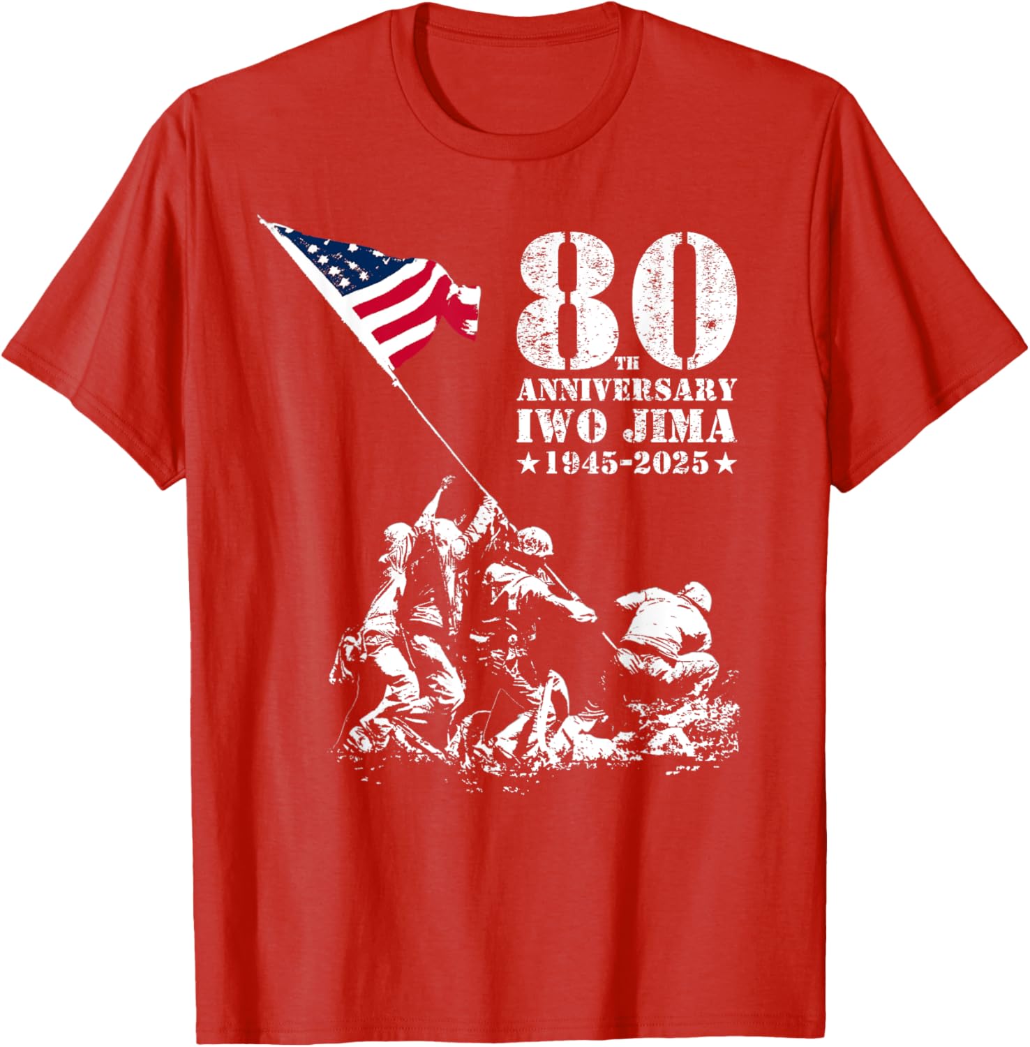80th Anniversary Iwo Jima WWII Veterans T-Shirt for Honor and Remembrance - 17