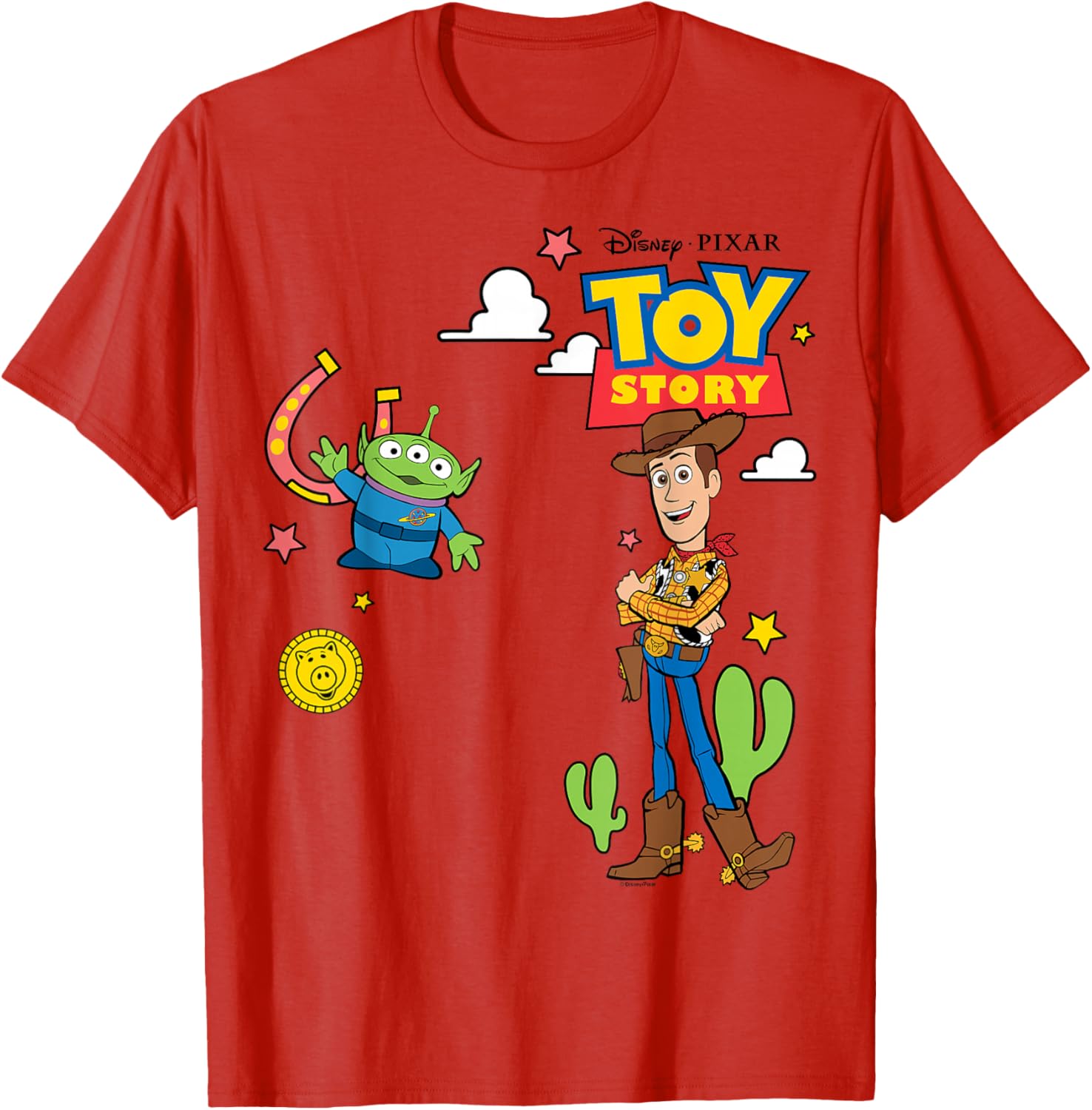 Toy Story 4 Woody and Alien T-Shirt for Kids and Adults Fun Design - 5