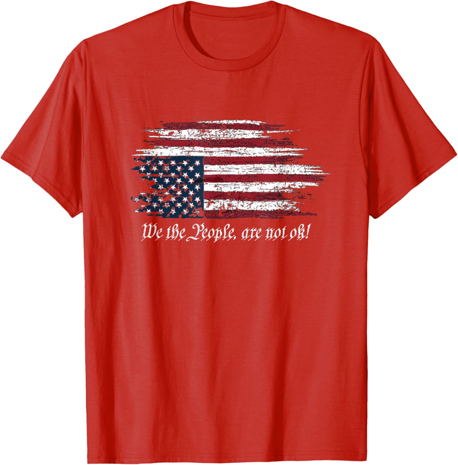 We Are Not OK Upside Down Flag T-Shirt Stylish Distress Signal Tee - 9