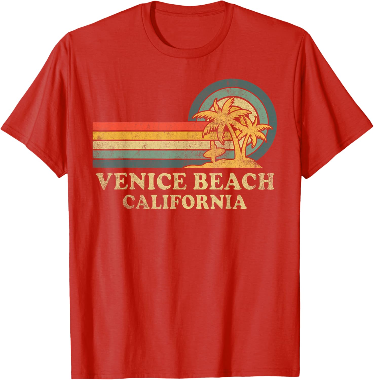 Vintage Venice Beach Family Vacation Palm Tree T-Shirt for Fun Lovers - 18