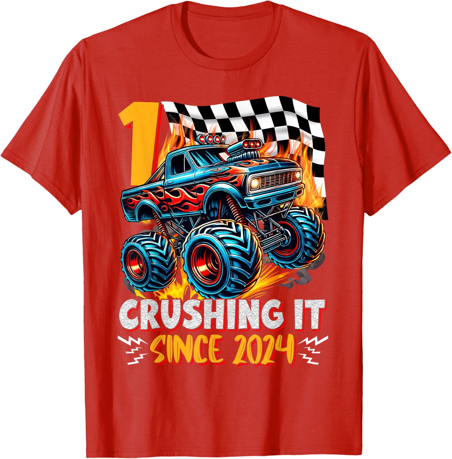 Birthday Monster Truck T-Shirt for 1 Year Old Boys - 1st Birthday Fun - 10