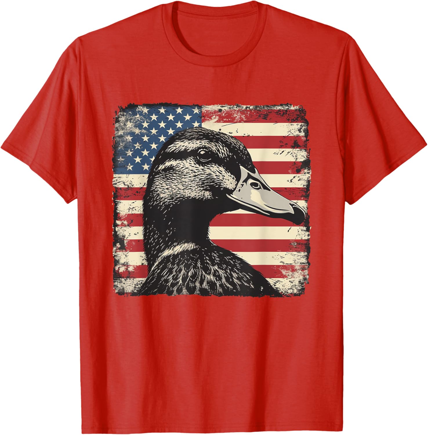 America Flag Duck Shirt for 4th of July | Fun Men's and Women's Tee - 21