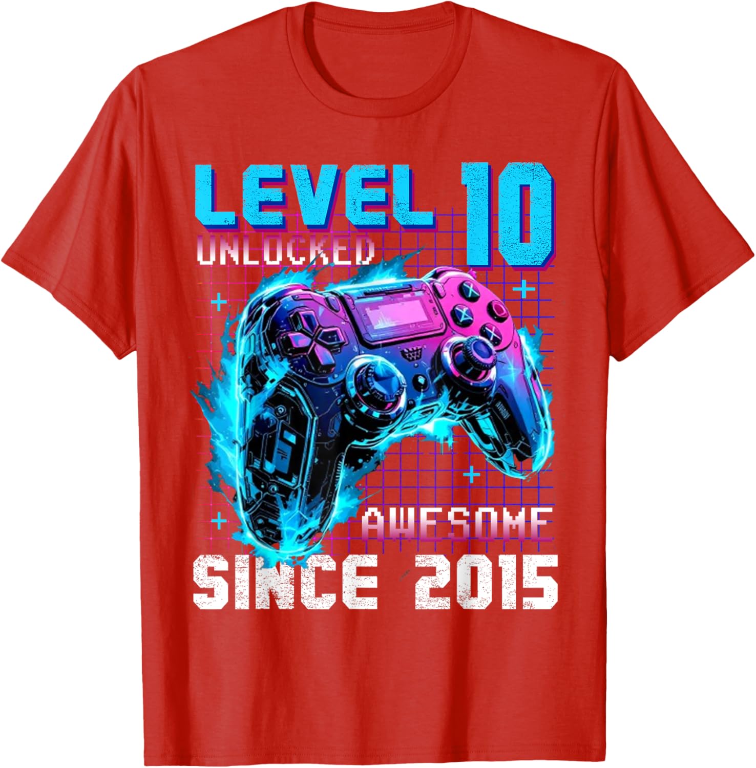 Level 10 Unlocked Gaming T-Shirt for 10th Birthday Celebration - 8