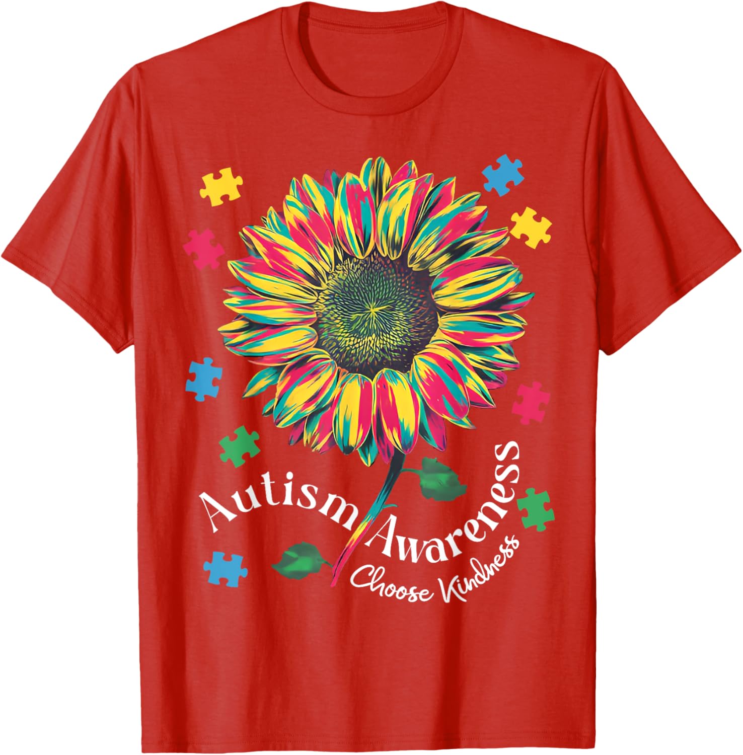 Autism Awareness Choose Kindness T-Shirt for Boys and Girls - 1
