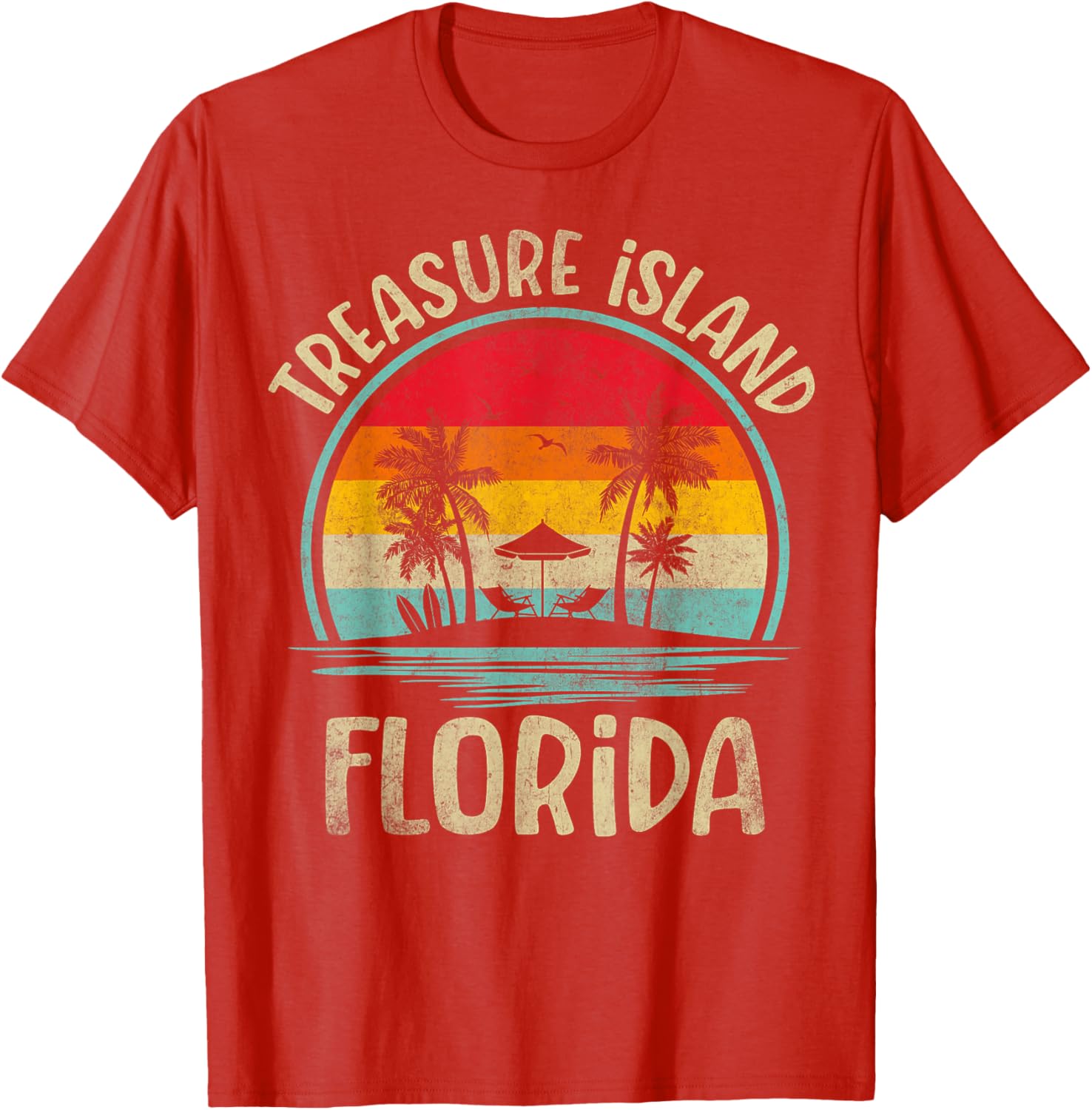 Treasure Island Florida Family Vacation Palm Tree T-Shirt for Summer Fun - 2
