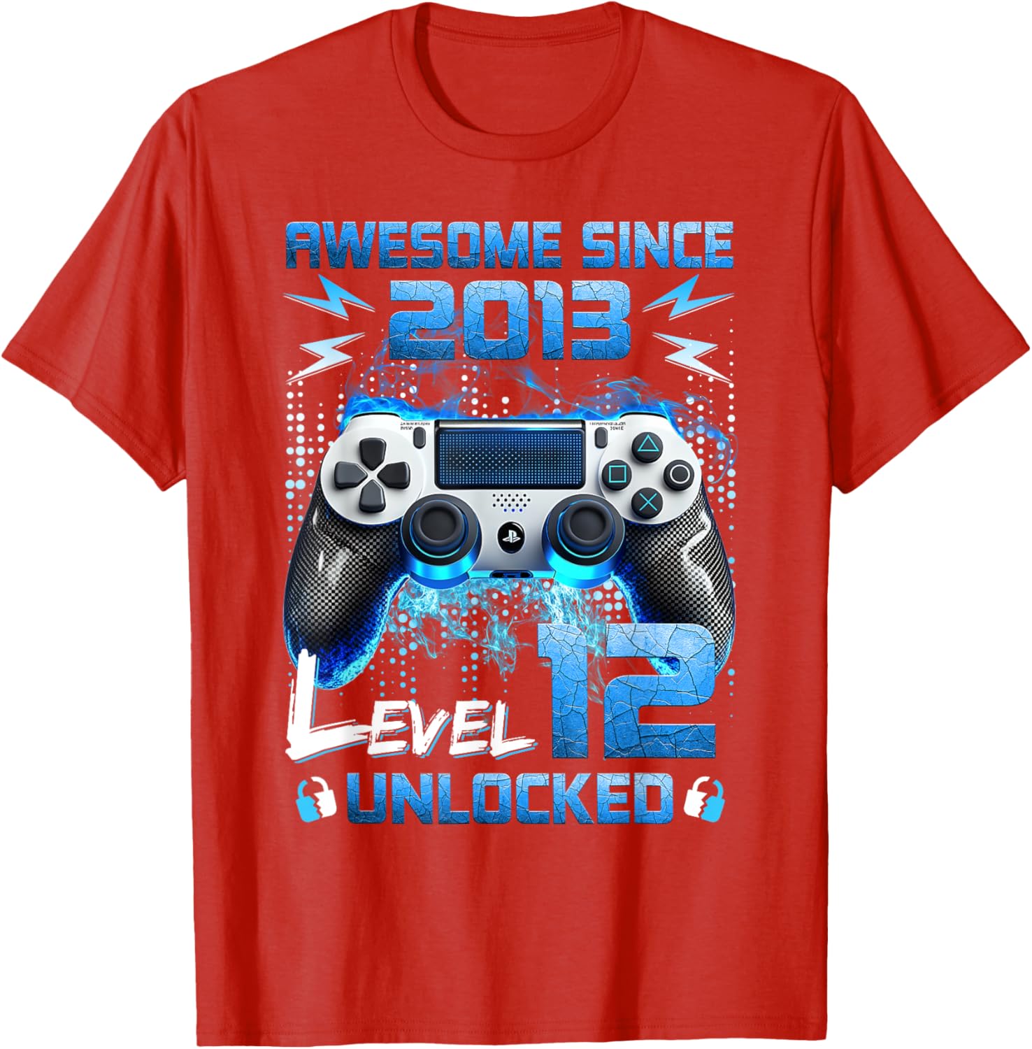Level 12 Unlocked Video Gamer T-Shirt for 12 Year Old Birthday Fun - 15