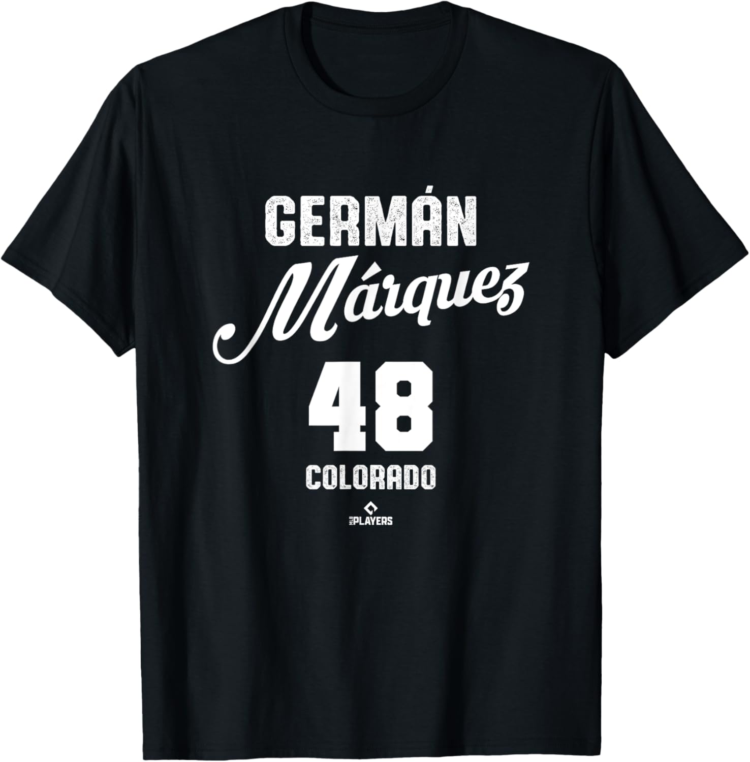 Vintage German Marquez 48 Colorado Baseball MLBPA T-Shirt for Fans - 1