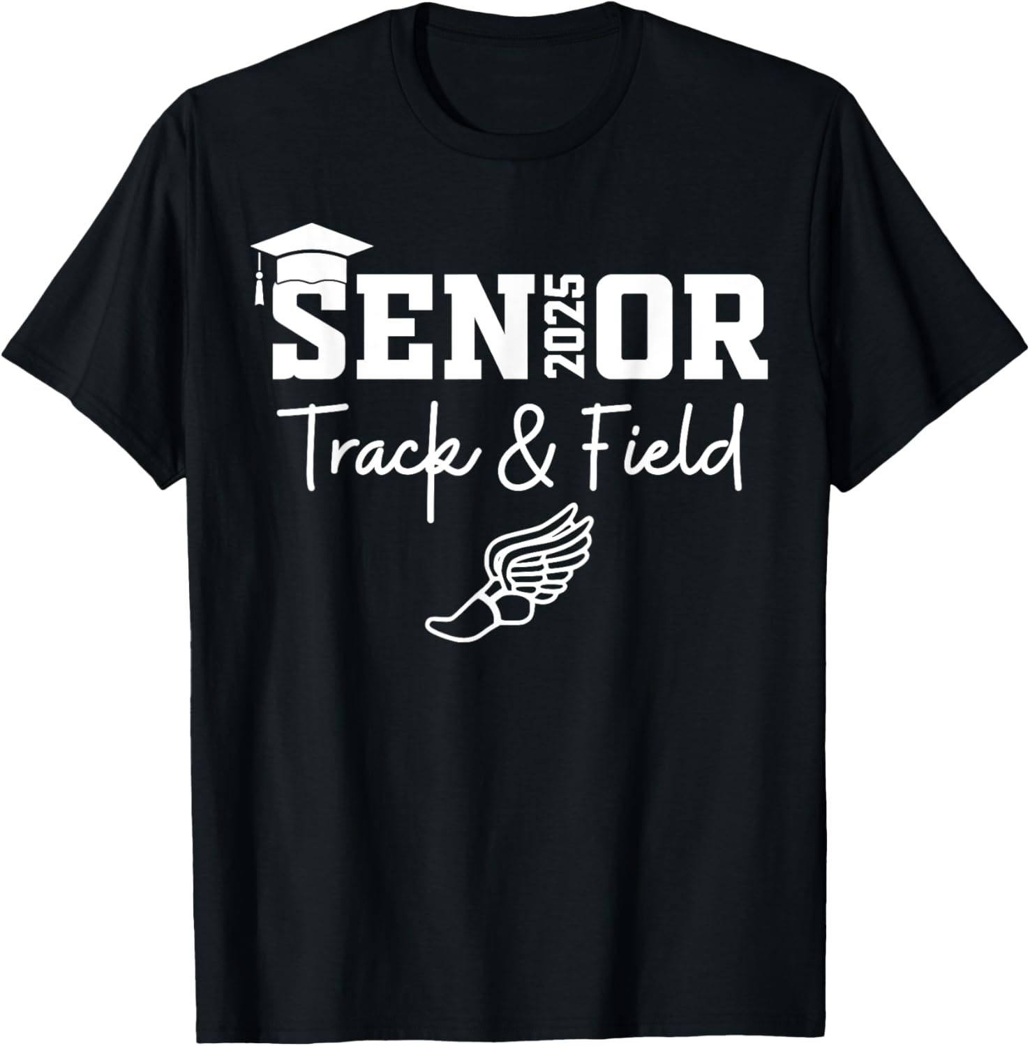 Track and Field Class of 2025 Graduation T-Shirt for Athletes - 16